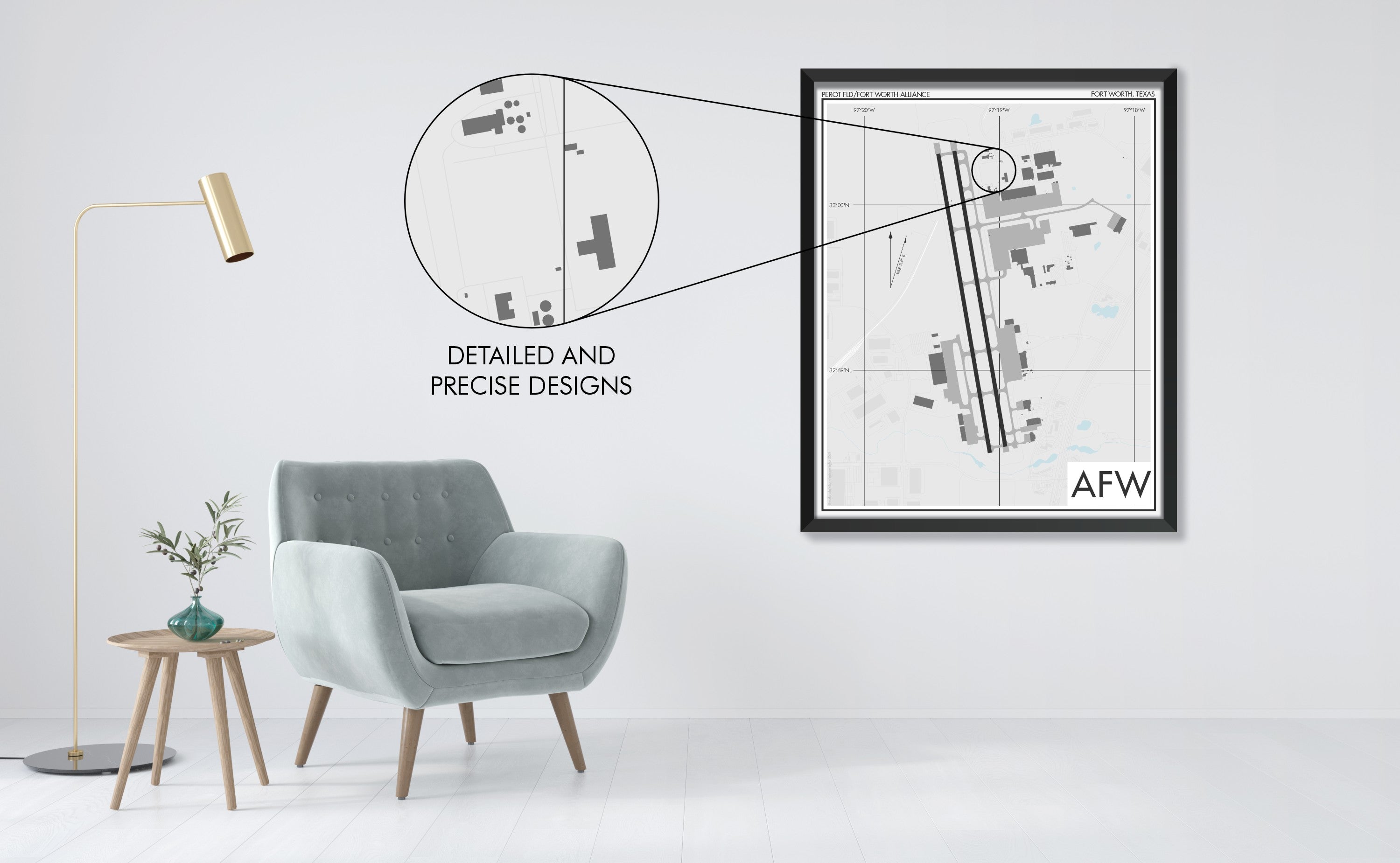 Fort Worth Alliance Airport Art Print, AFW