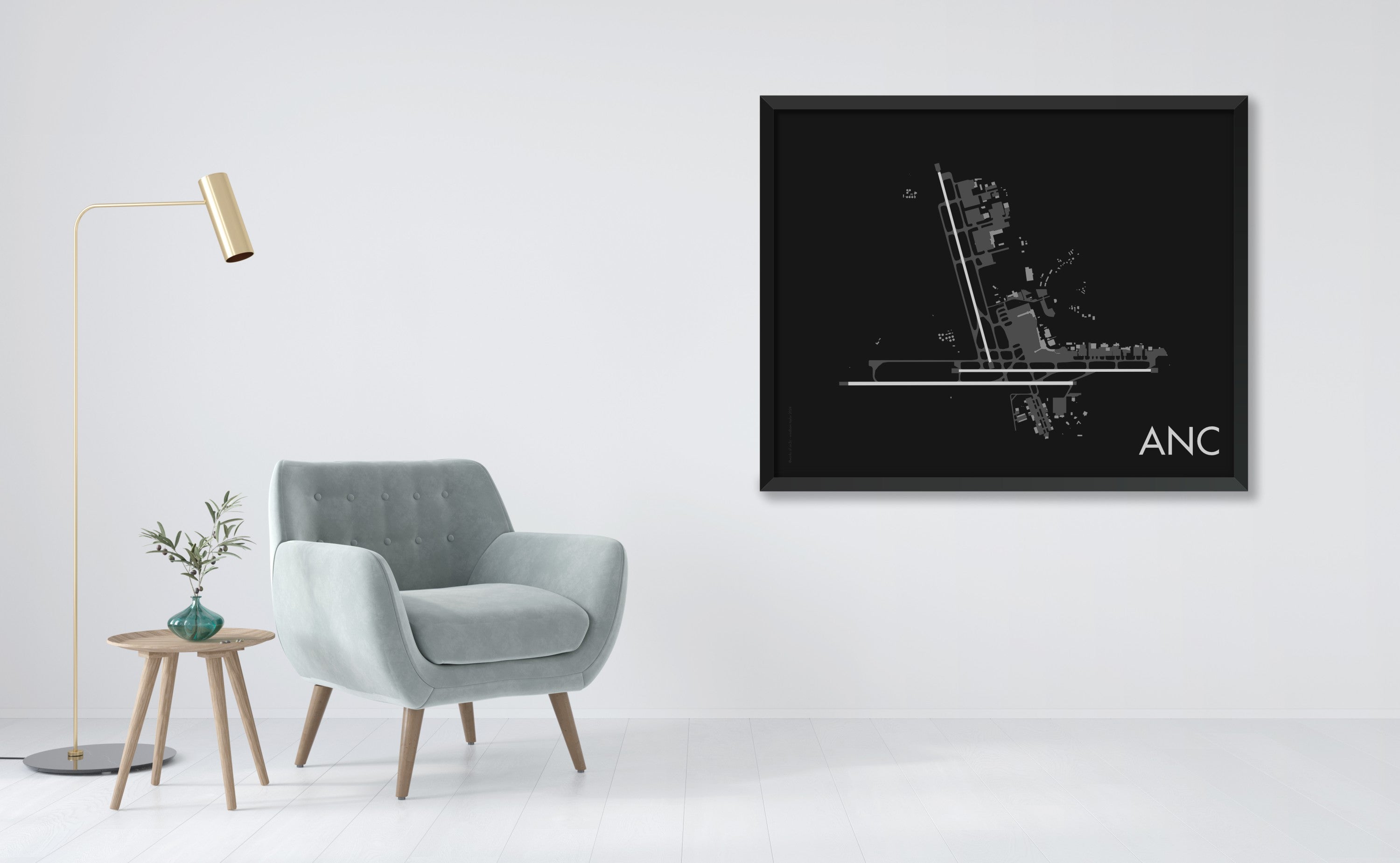 Ted Stevens Anchorage International Airport Art Print, ANC