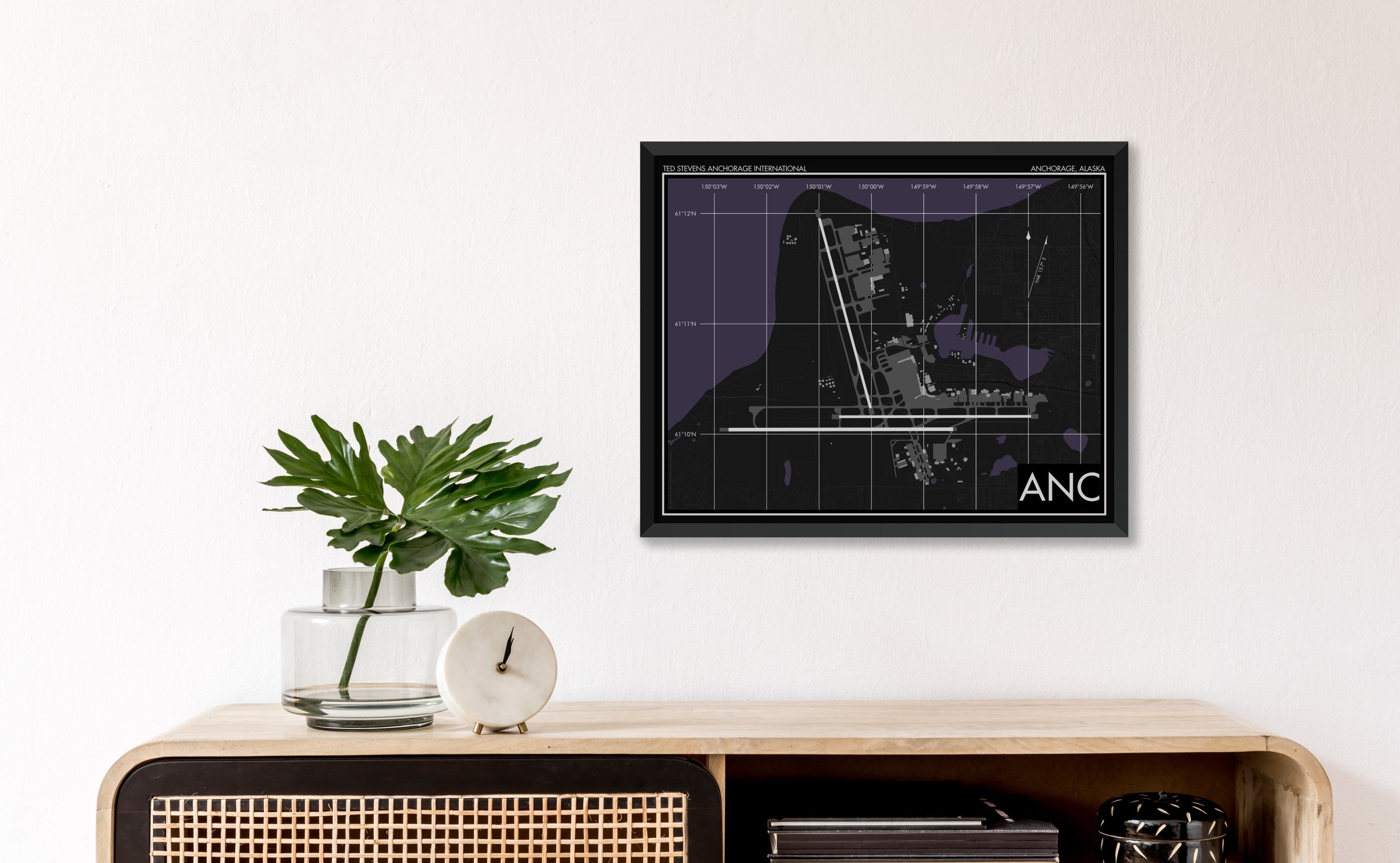 Ted Stevens Anchorage International Airport Art Print, ANC