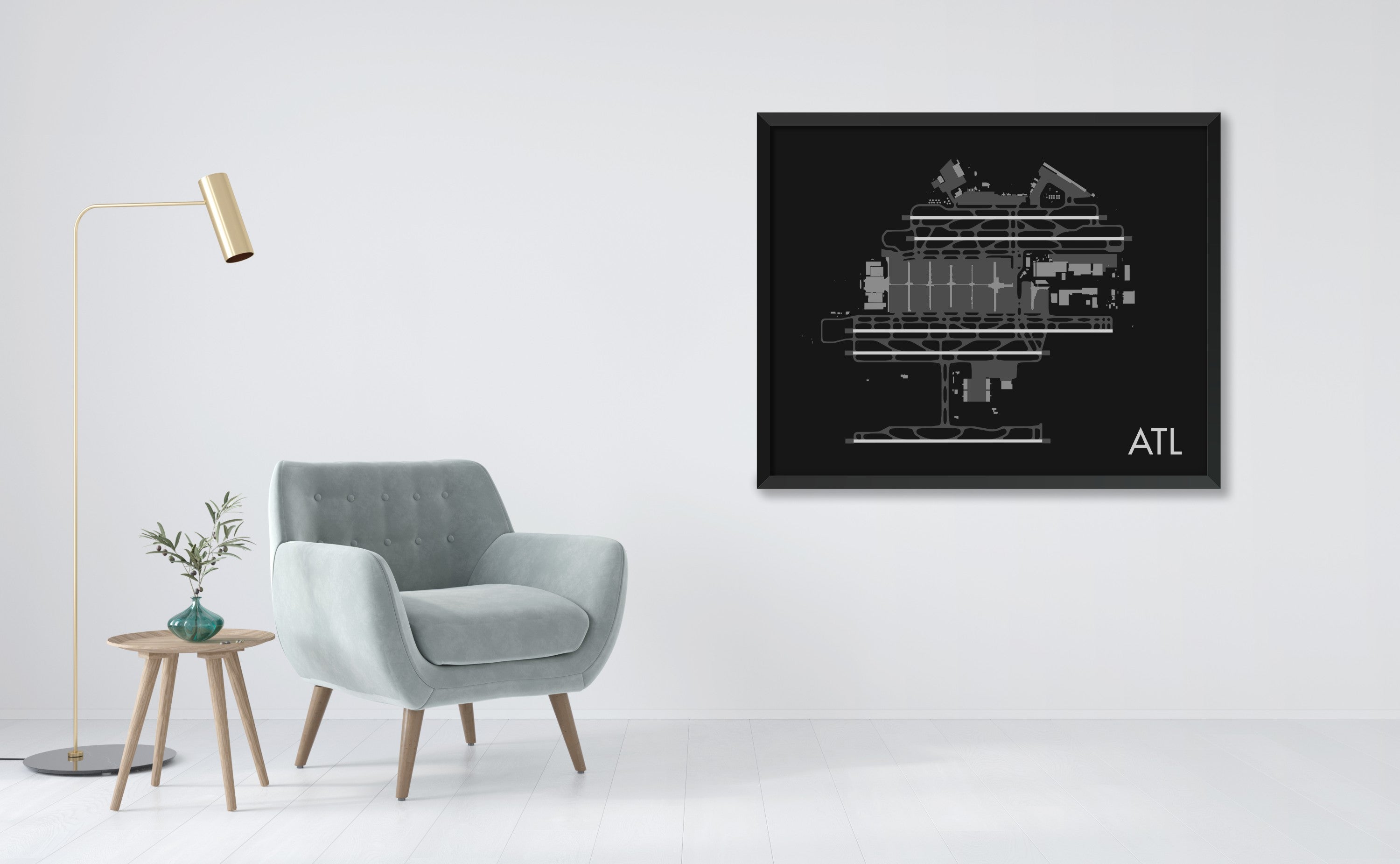 Hartsfield Jackson Atlanta International Airport Art Print, ATL