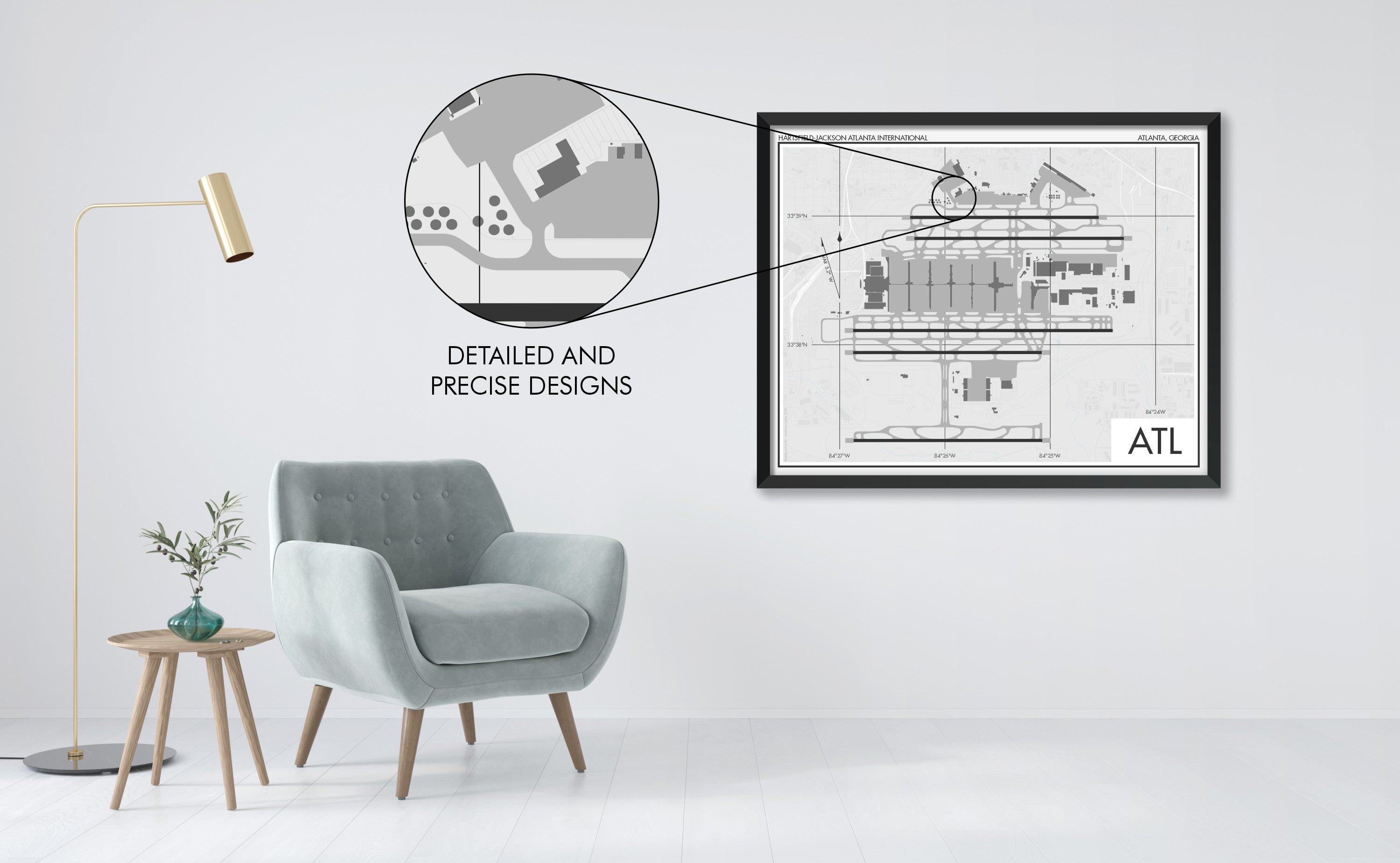 Hartsfield Jackson Atlanta International Airport Art Print, ATL