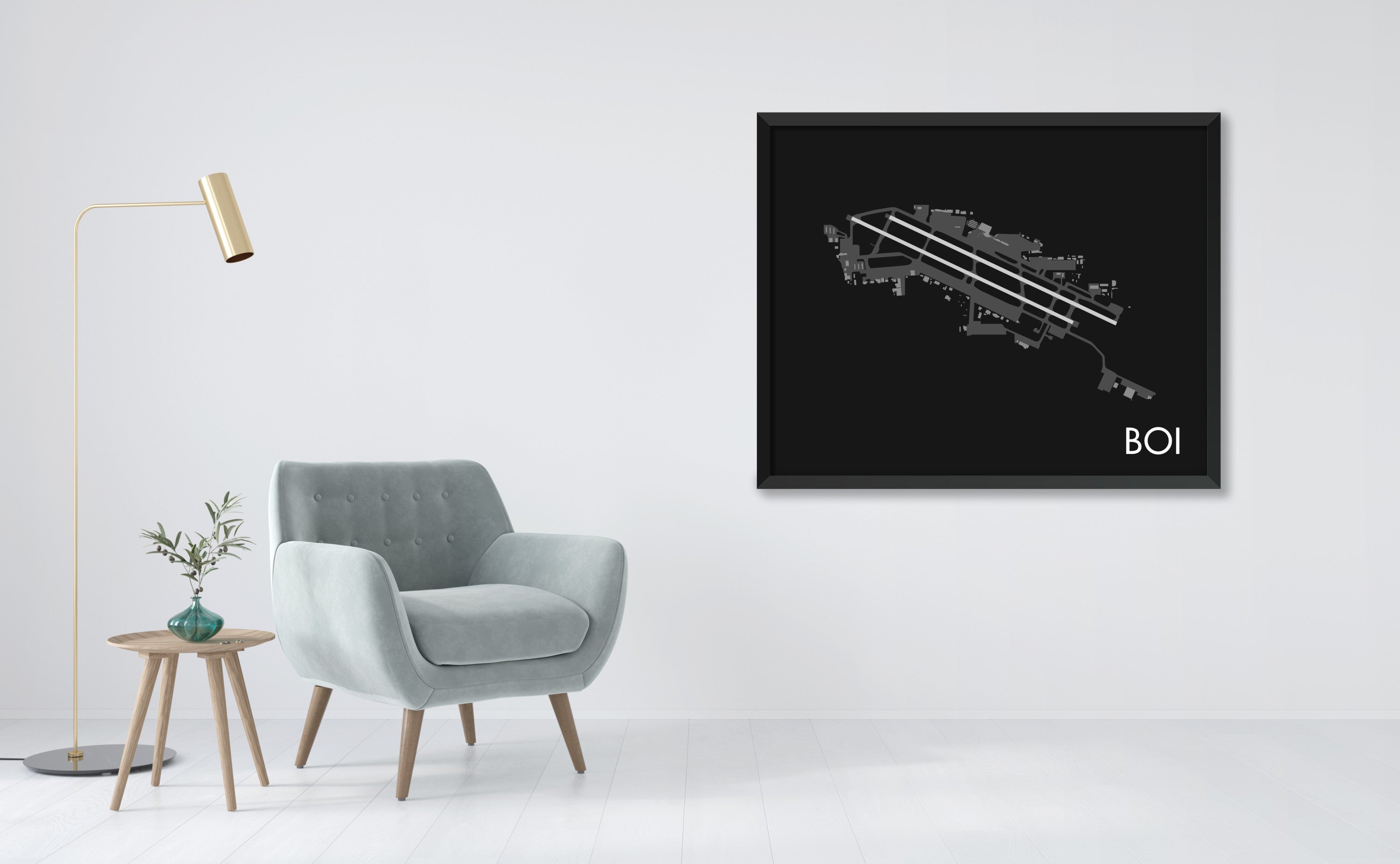 Boise Airport (BOI) Art Print