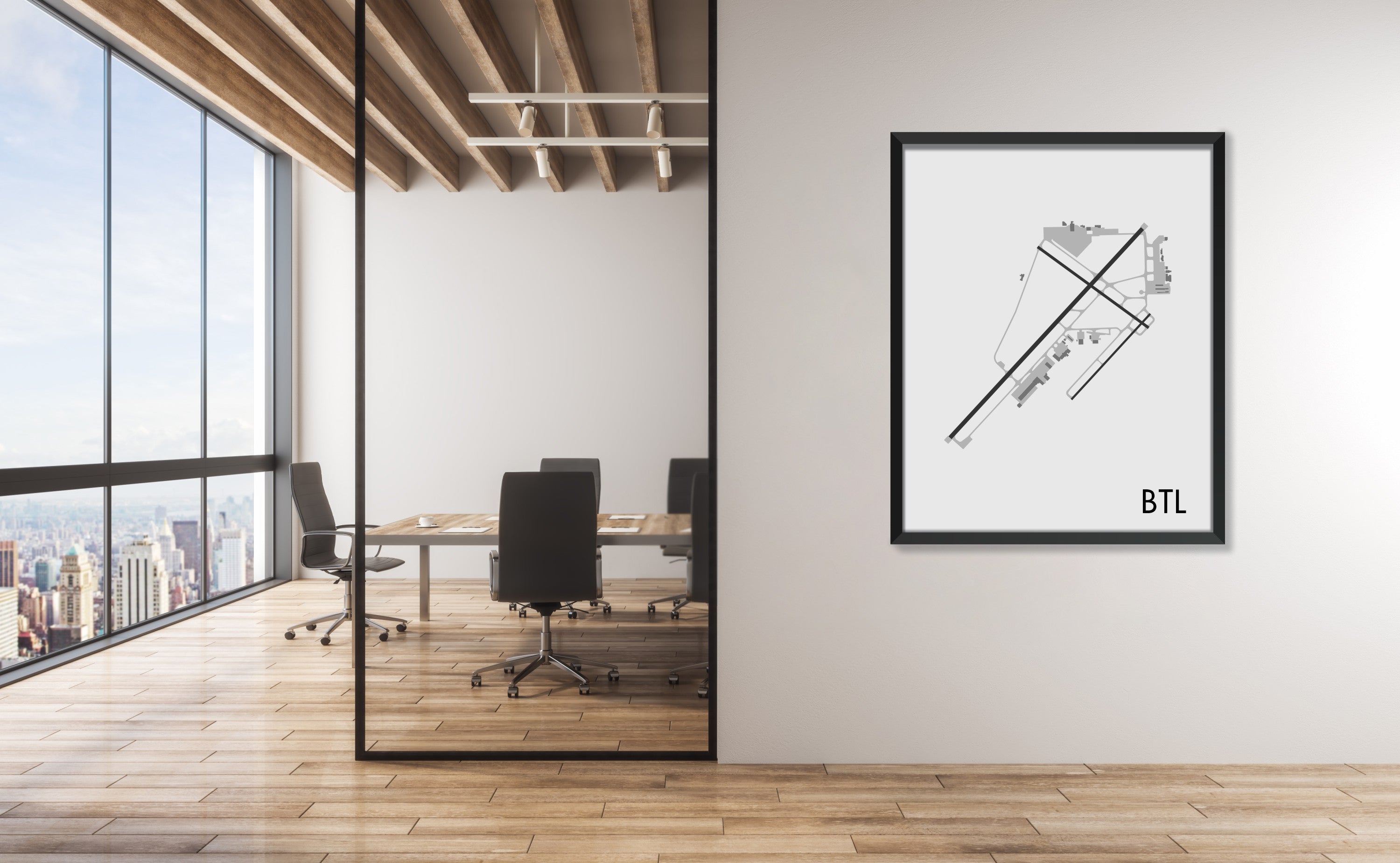 Battle Creek Executive Airport at Kellogg Field (BTL) Art Print