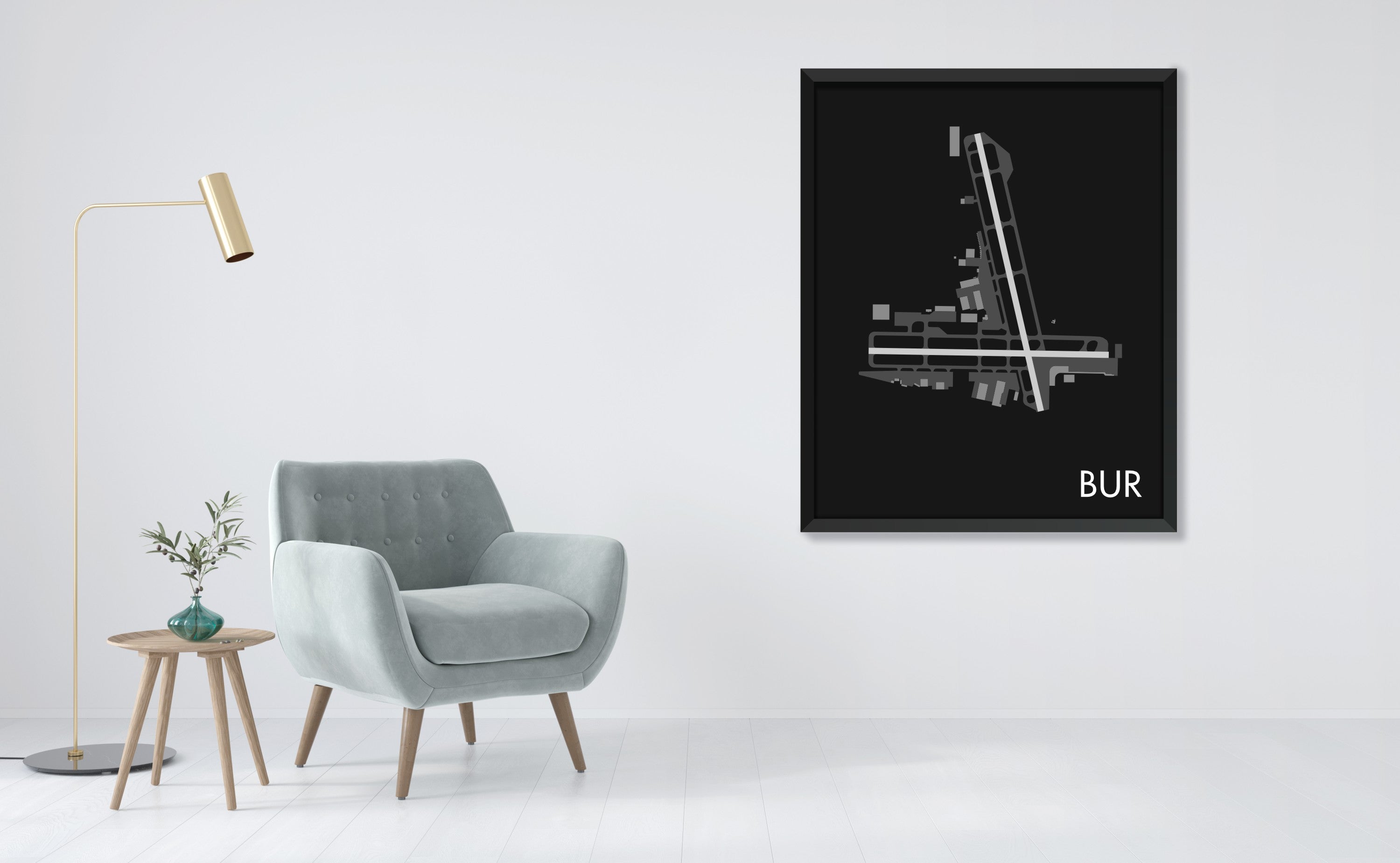 Hollywood Burbank Bob Hope Airport (BUR) Art Print