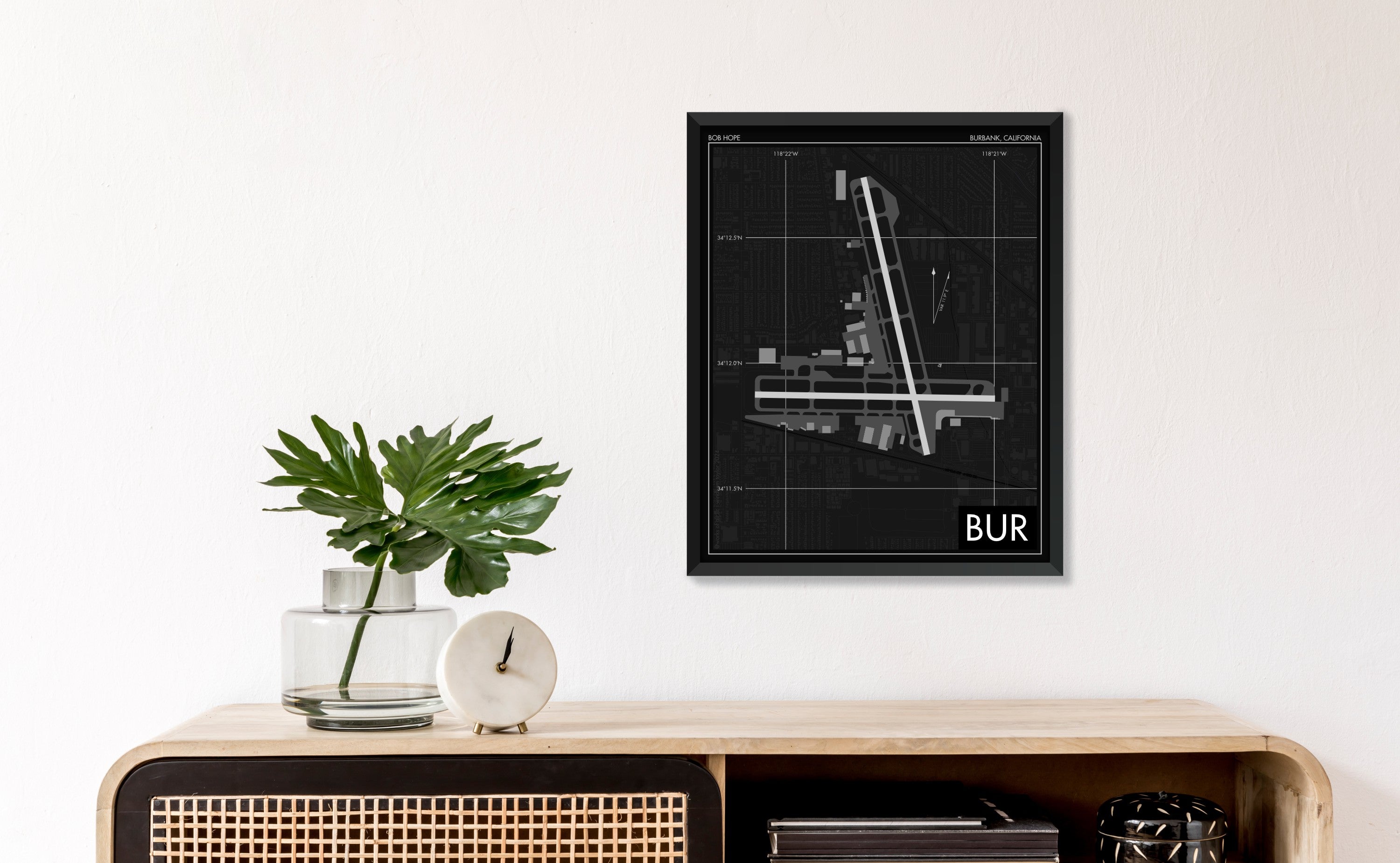 Hollywood Burbank Bob Hope Airport (BUR) Art Print