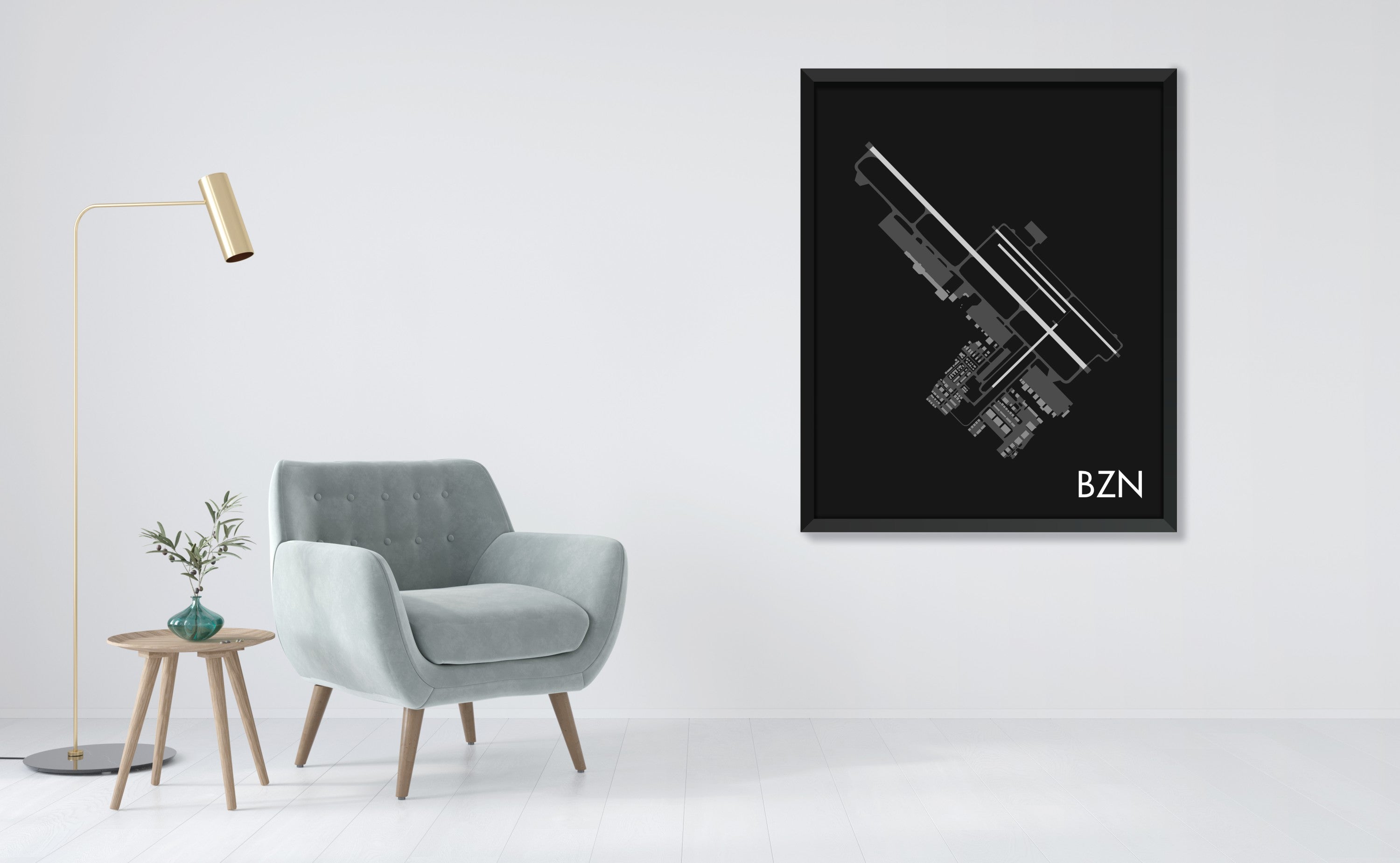 Bozeman Yellowstone International Airport (BZN) Art Print