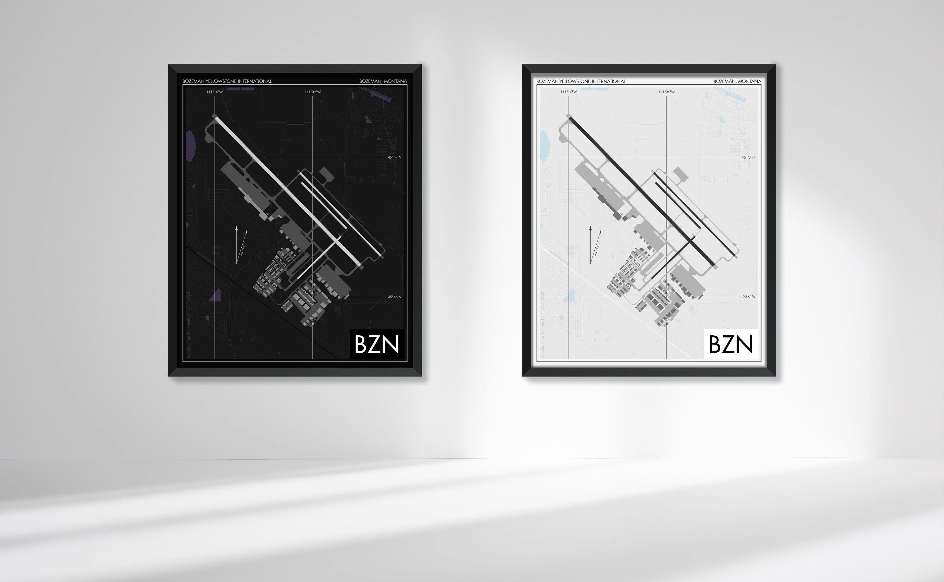 Bozeman Yellowstone International Airport (BZN) Art Print