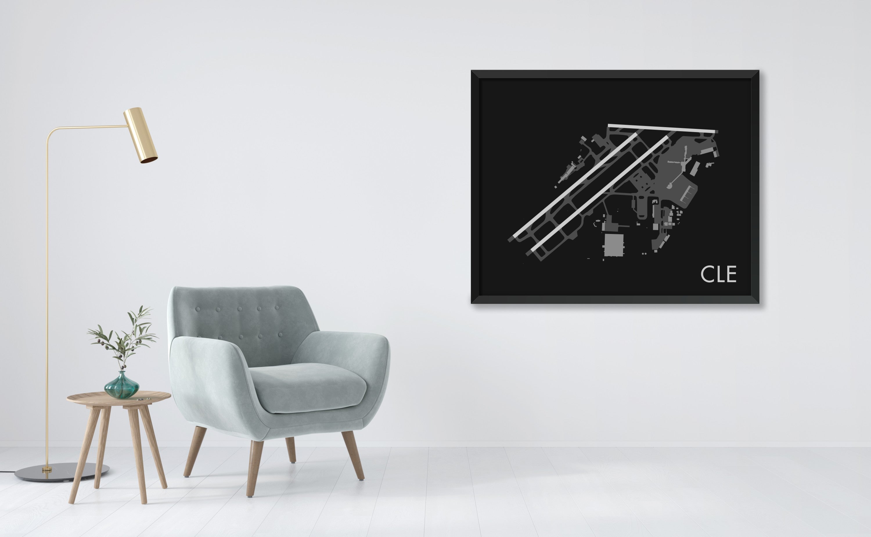 Cleveland Hopkins International Airport (CLE) Art Print
