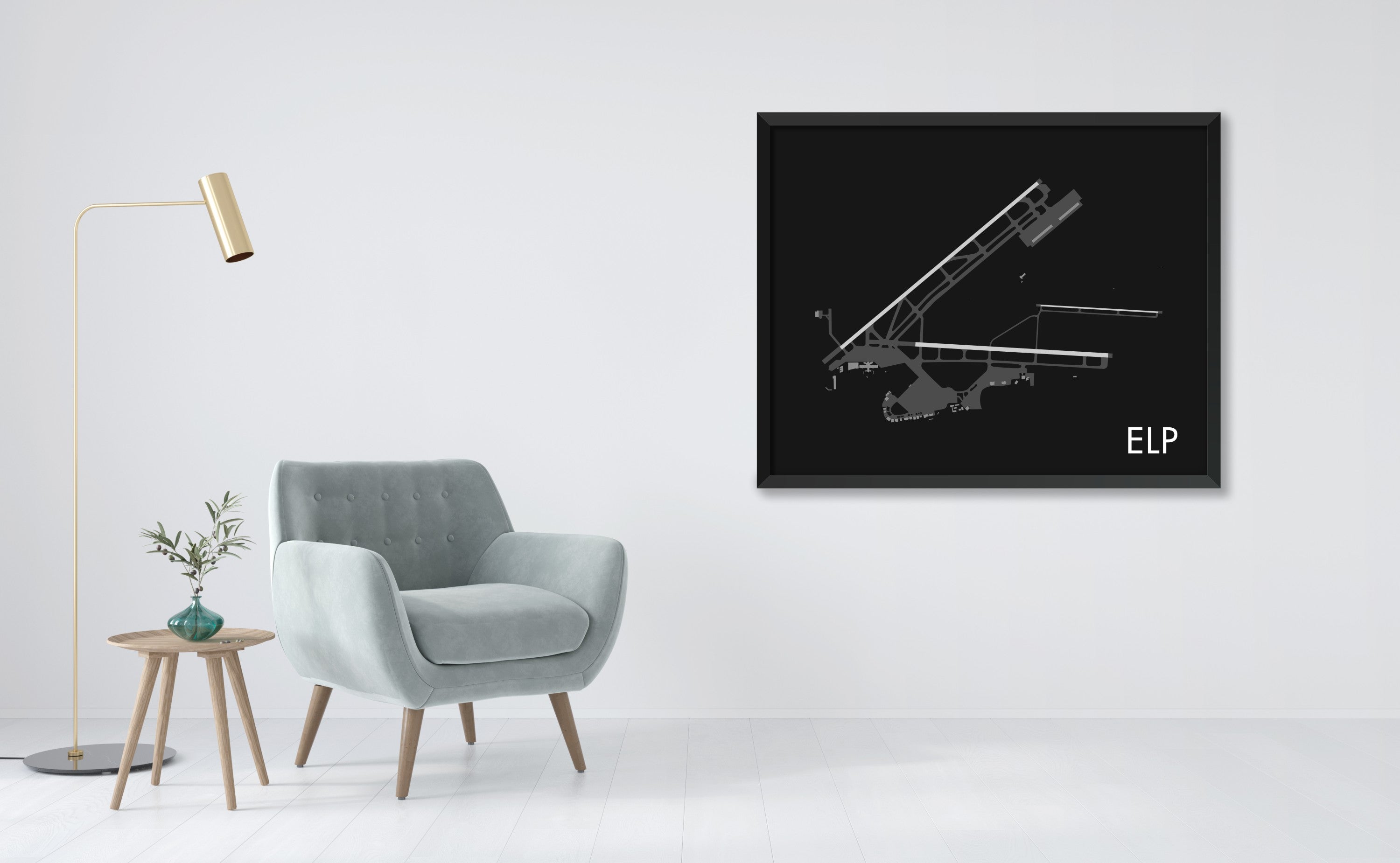 El Paso International Airport (ELP) Art Print