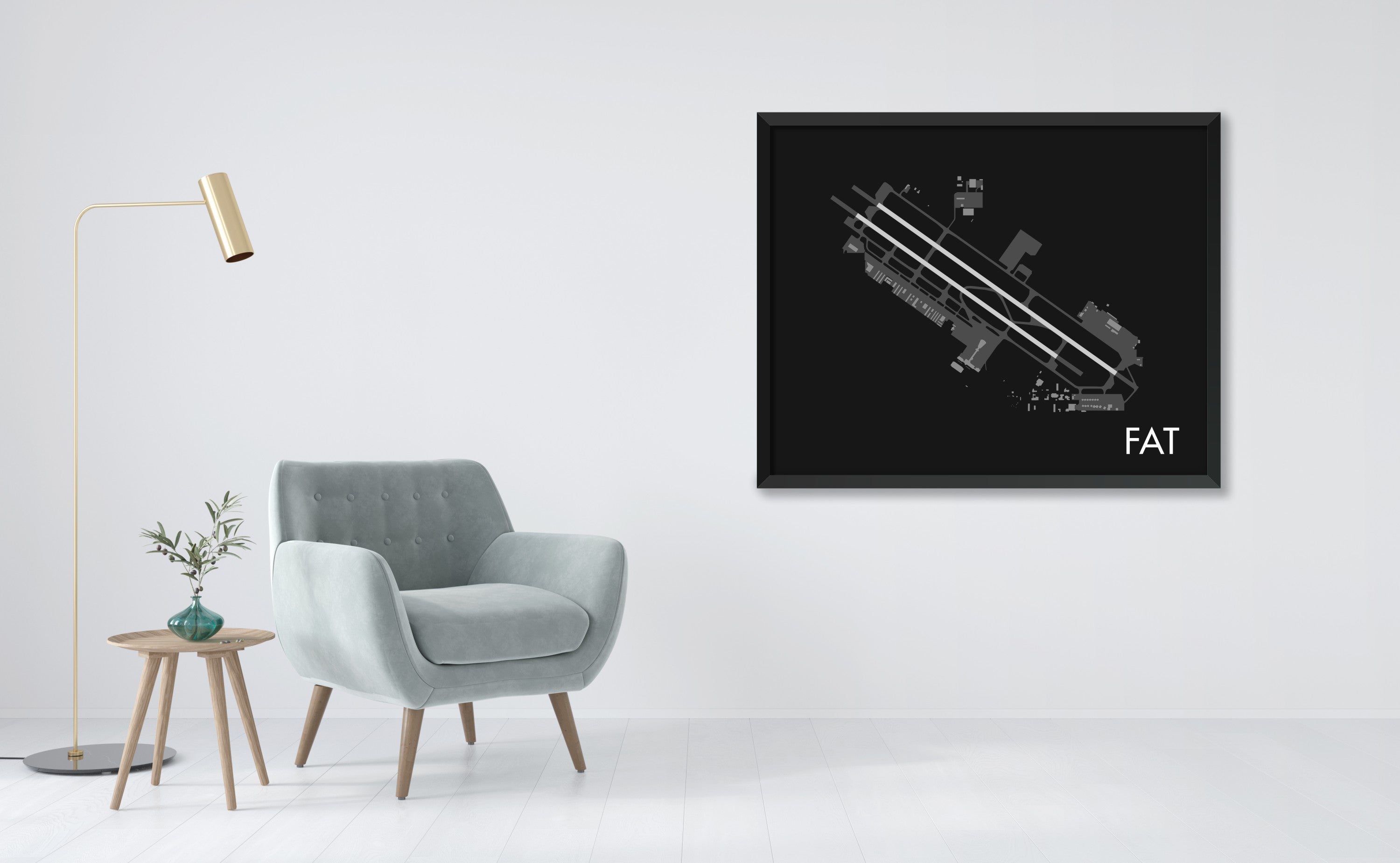 Fresno Yosemite International Airport (FAT) Art Print