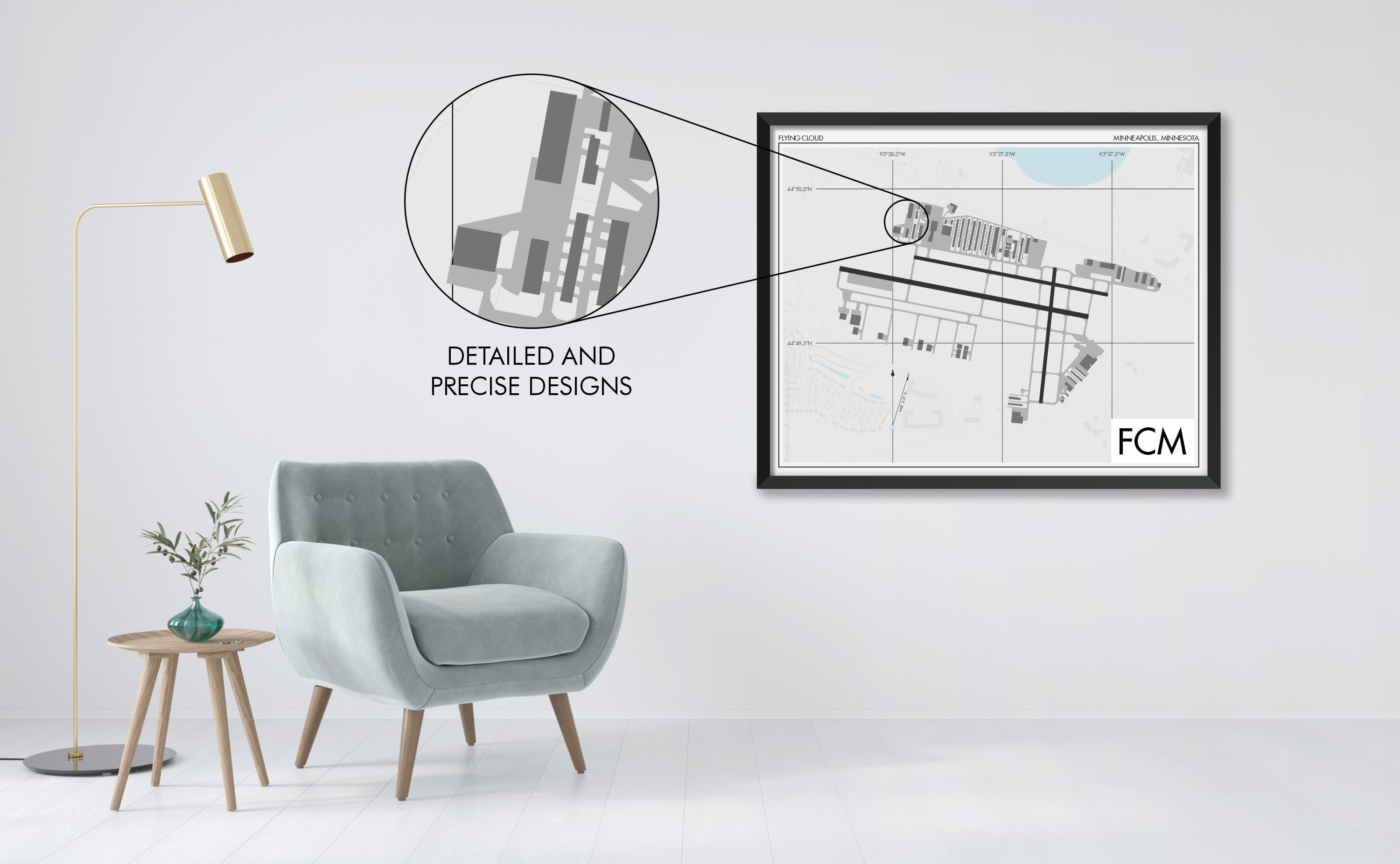 Flying Cloud Airport (FCM) Art Print