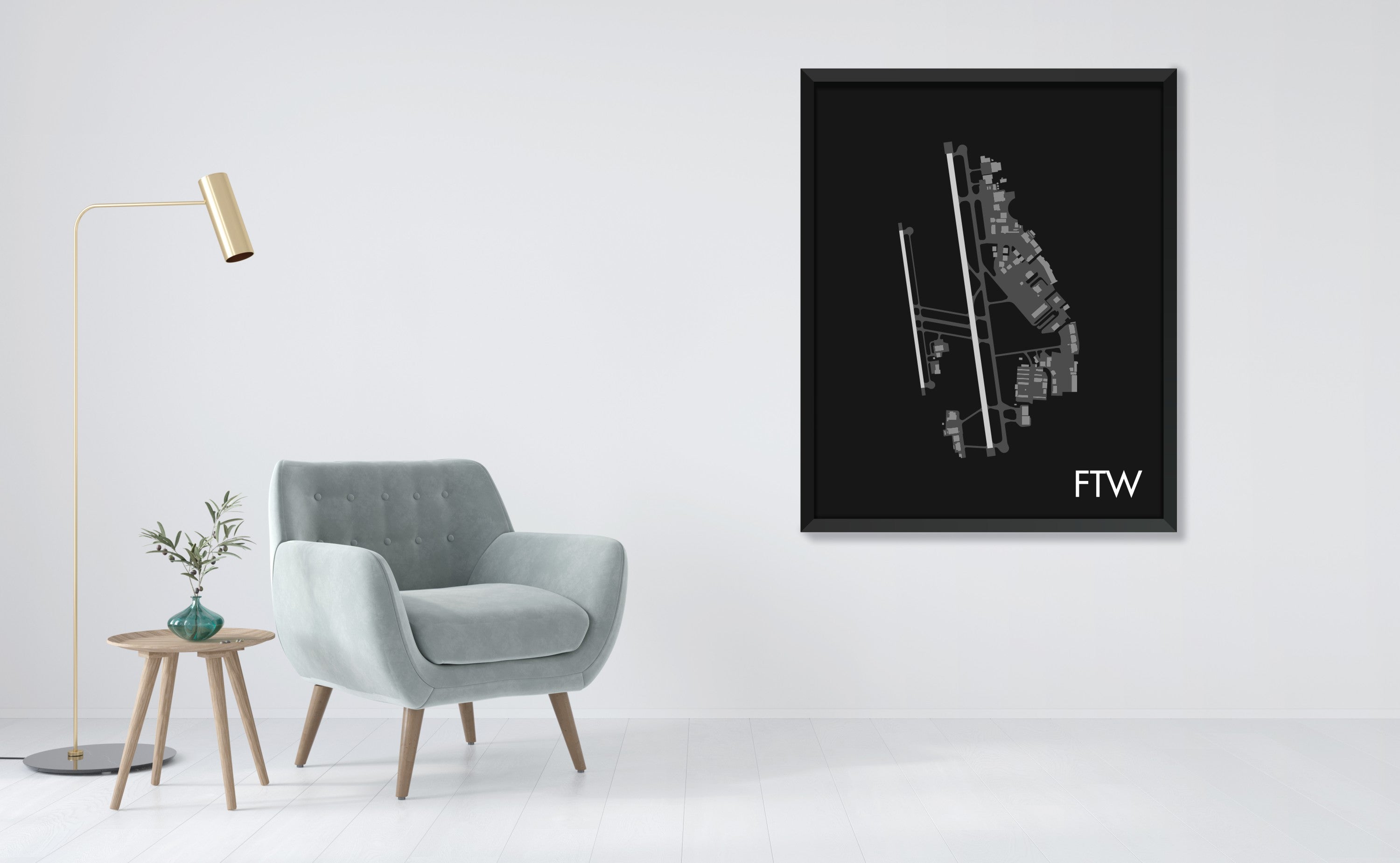 Fort Worth Meacham International Airport (FTW) Art Print