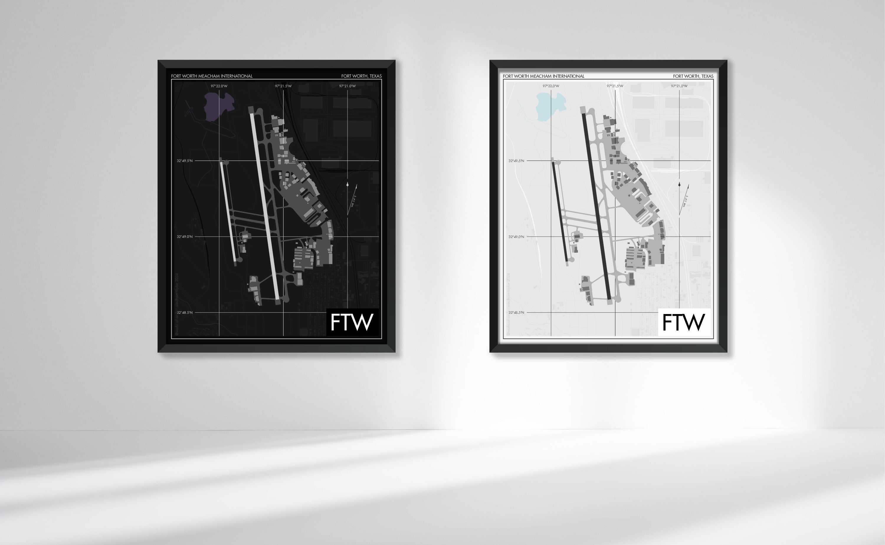 Fort Worth Meacham International Airport (FTW) Art Print