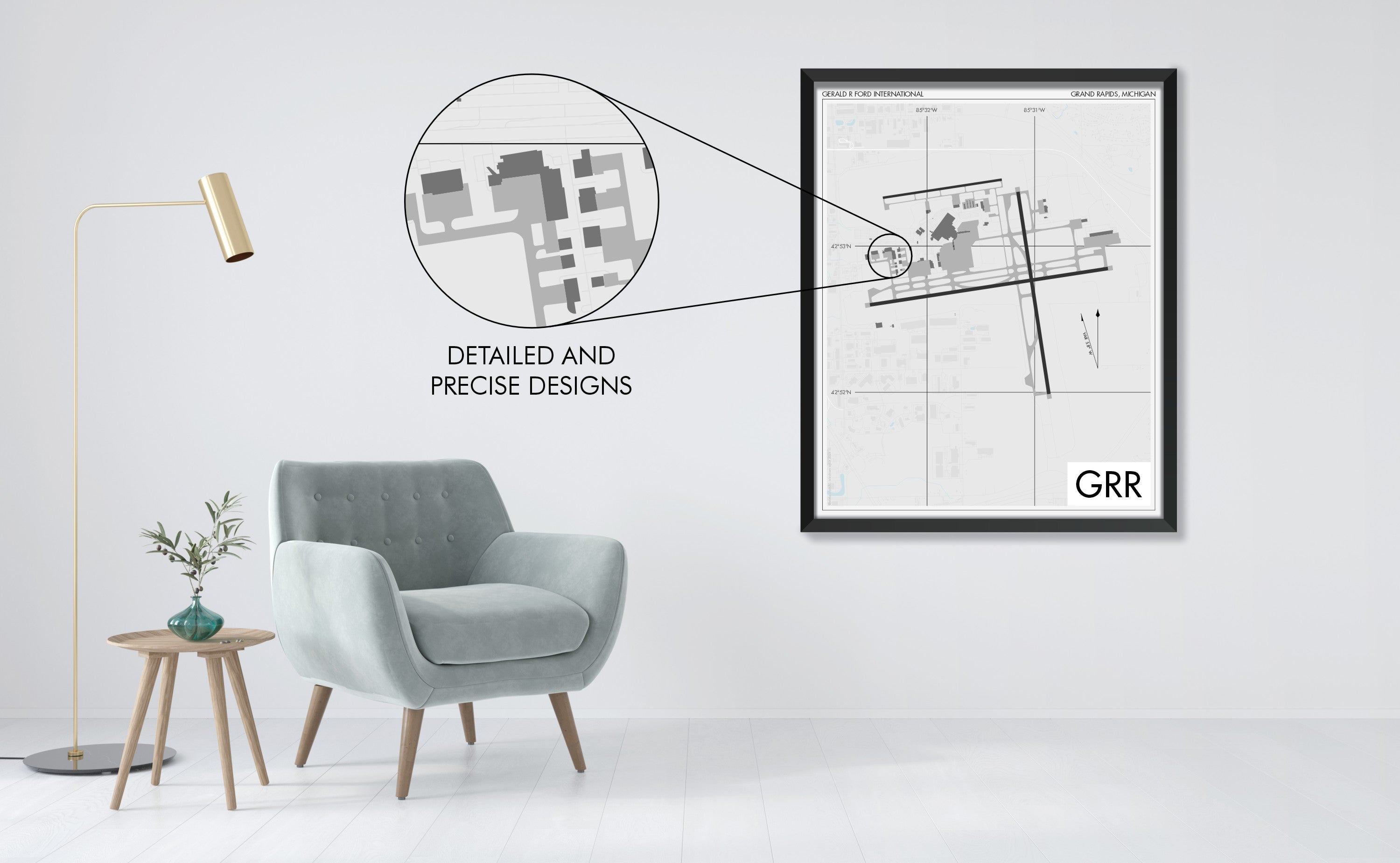 Gerald R. Ford International Airport (GRR) Art Print