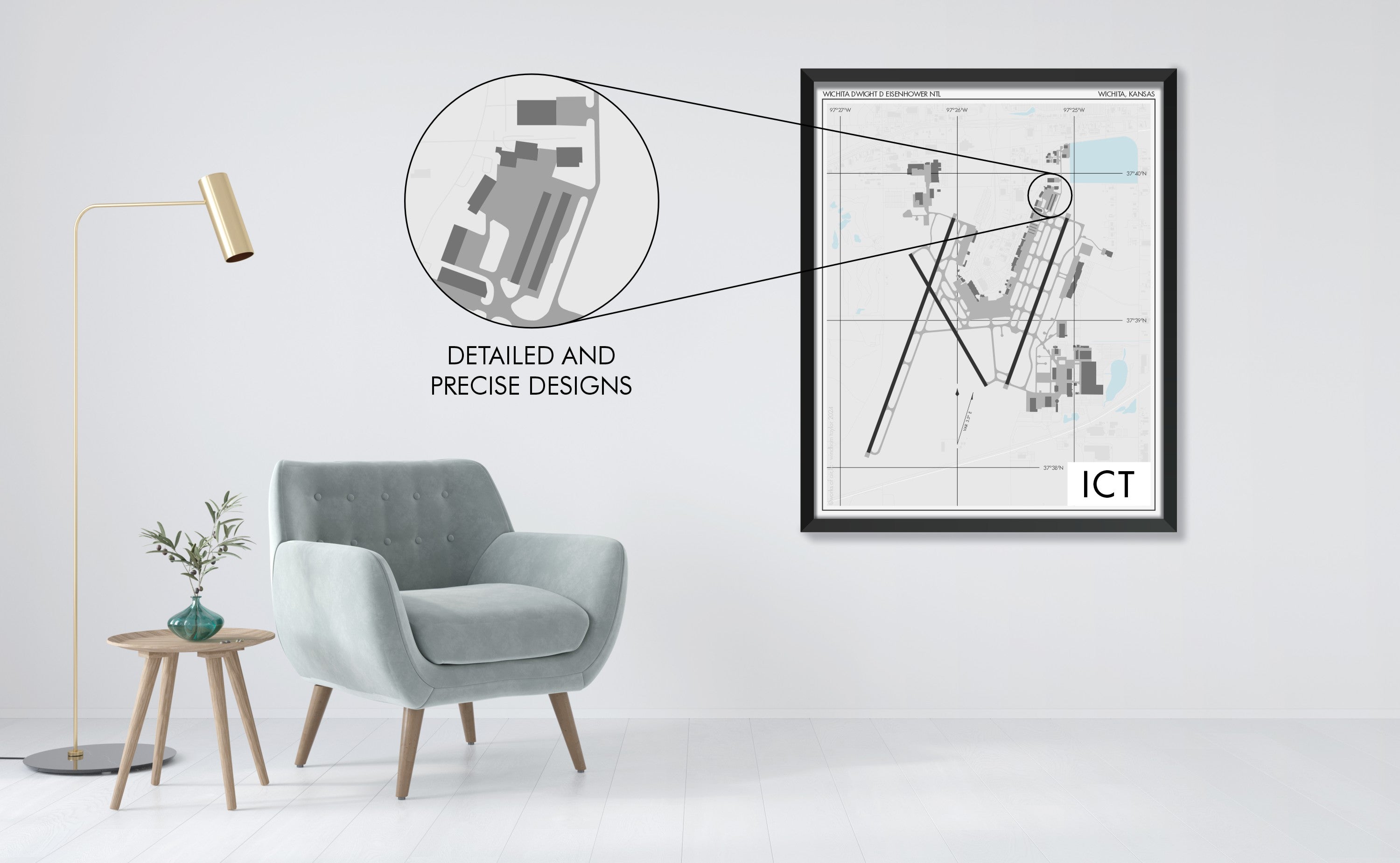 Wichita Dwight D. Eisenhower National Airport (ICT) Art Print