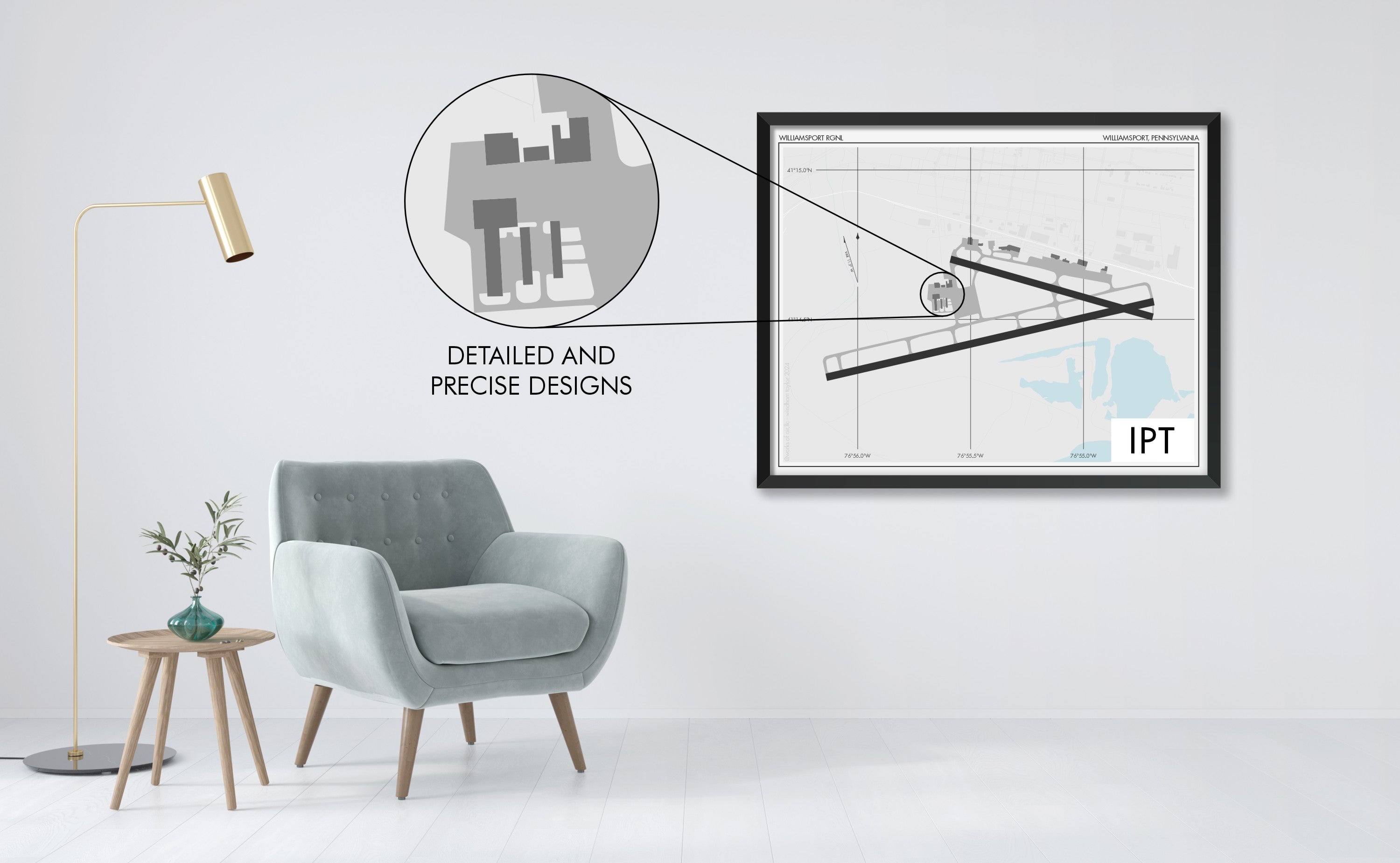 Williamsport Regional Airport (IPT) Art Print