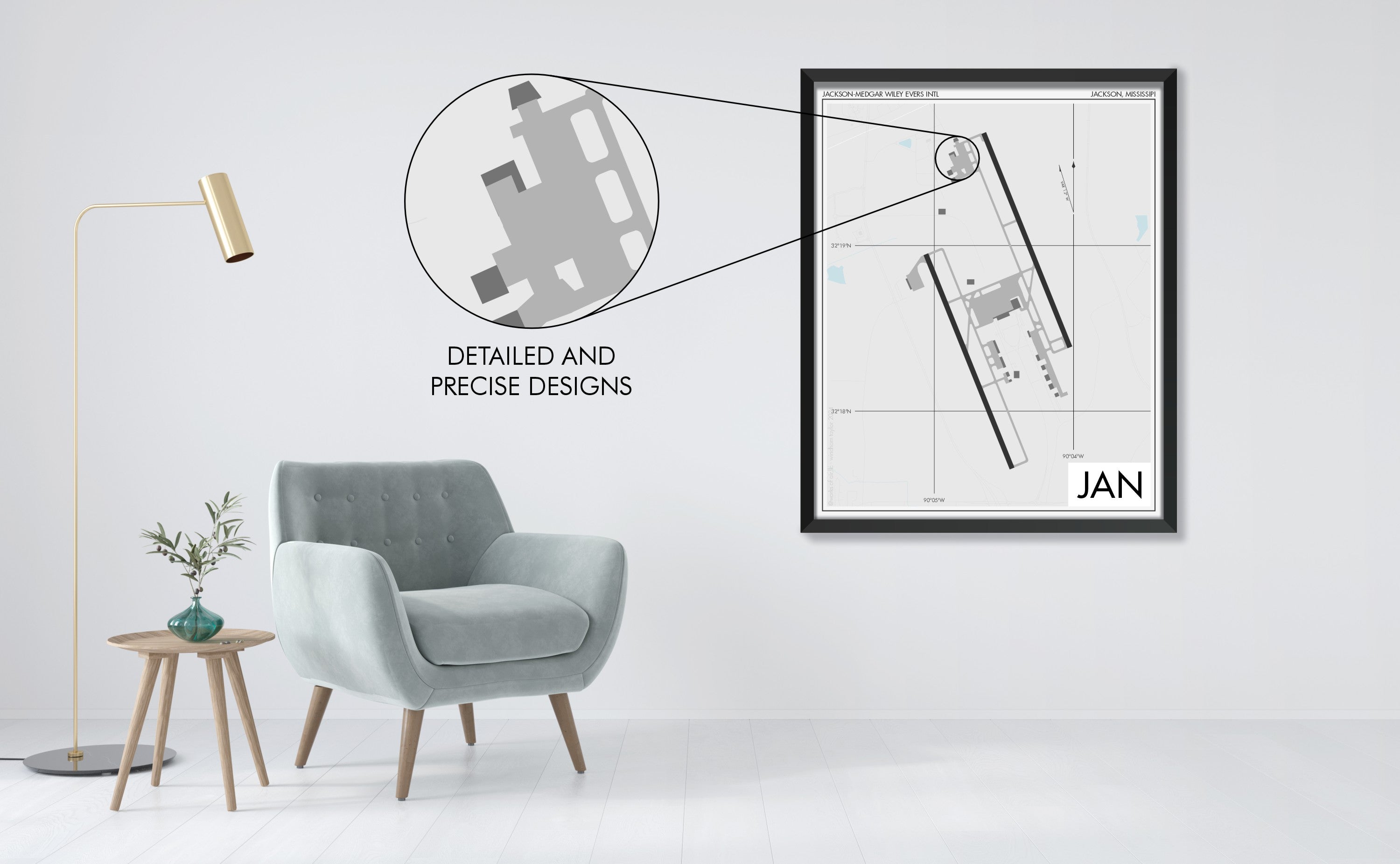 Jackson–Medgar Wiley Evers International Airport (JAN) Art Print