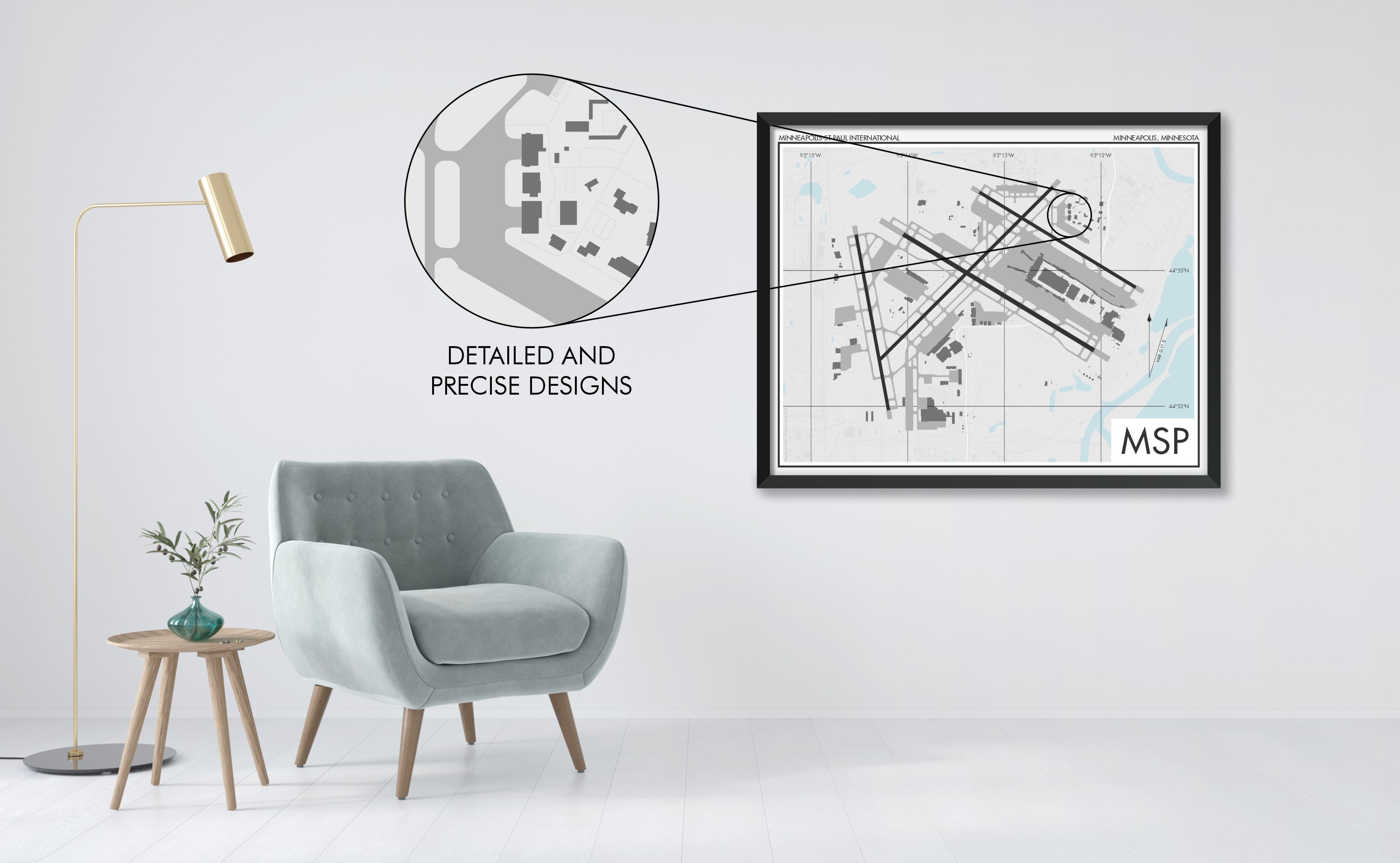 Minneapolis–Saint Paul International Airport (MSP) Art Print