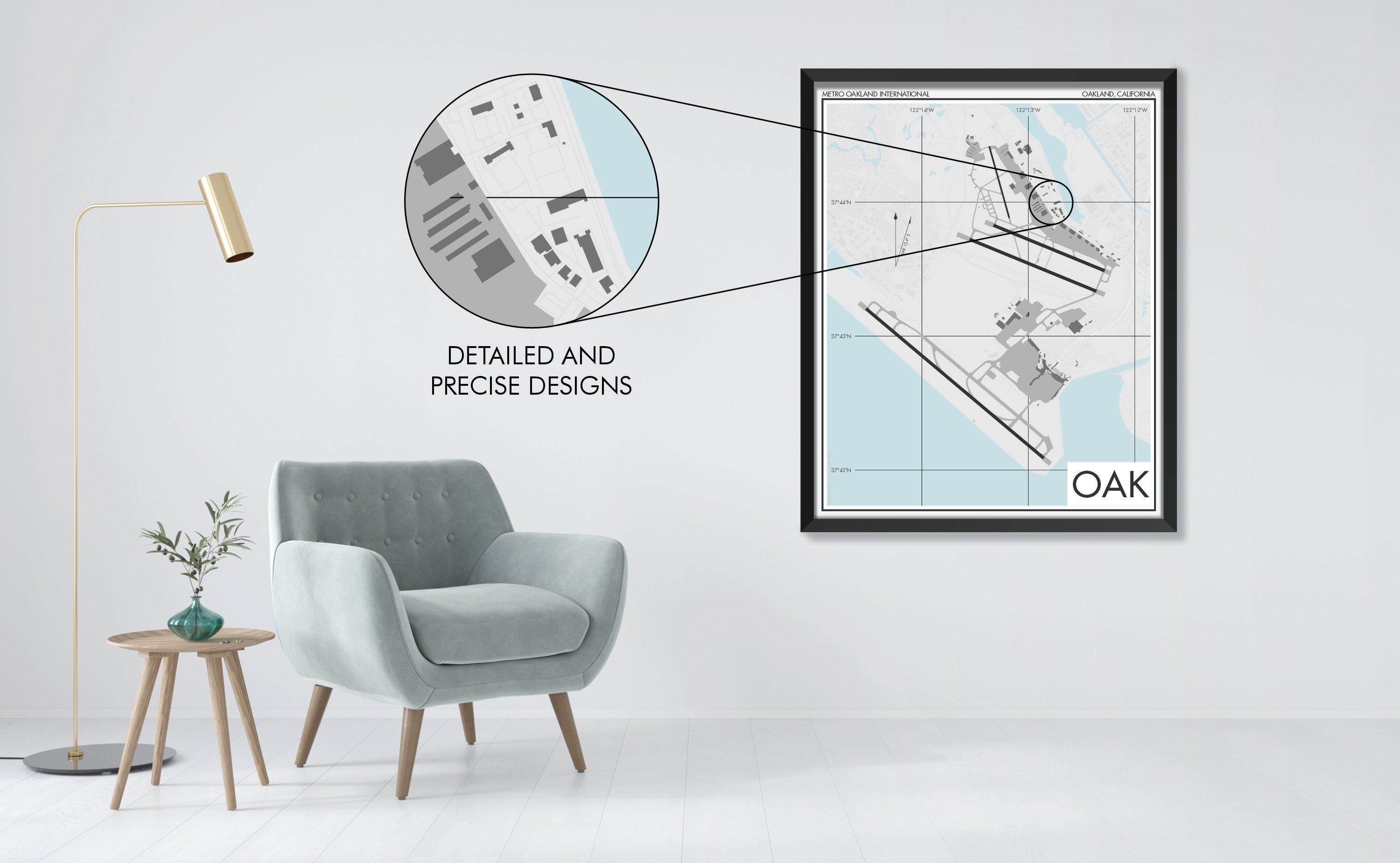 Oakland International Airport (OAK) Art Print