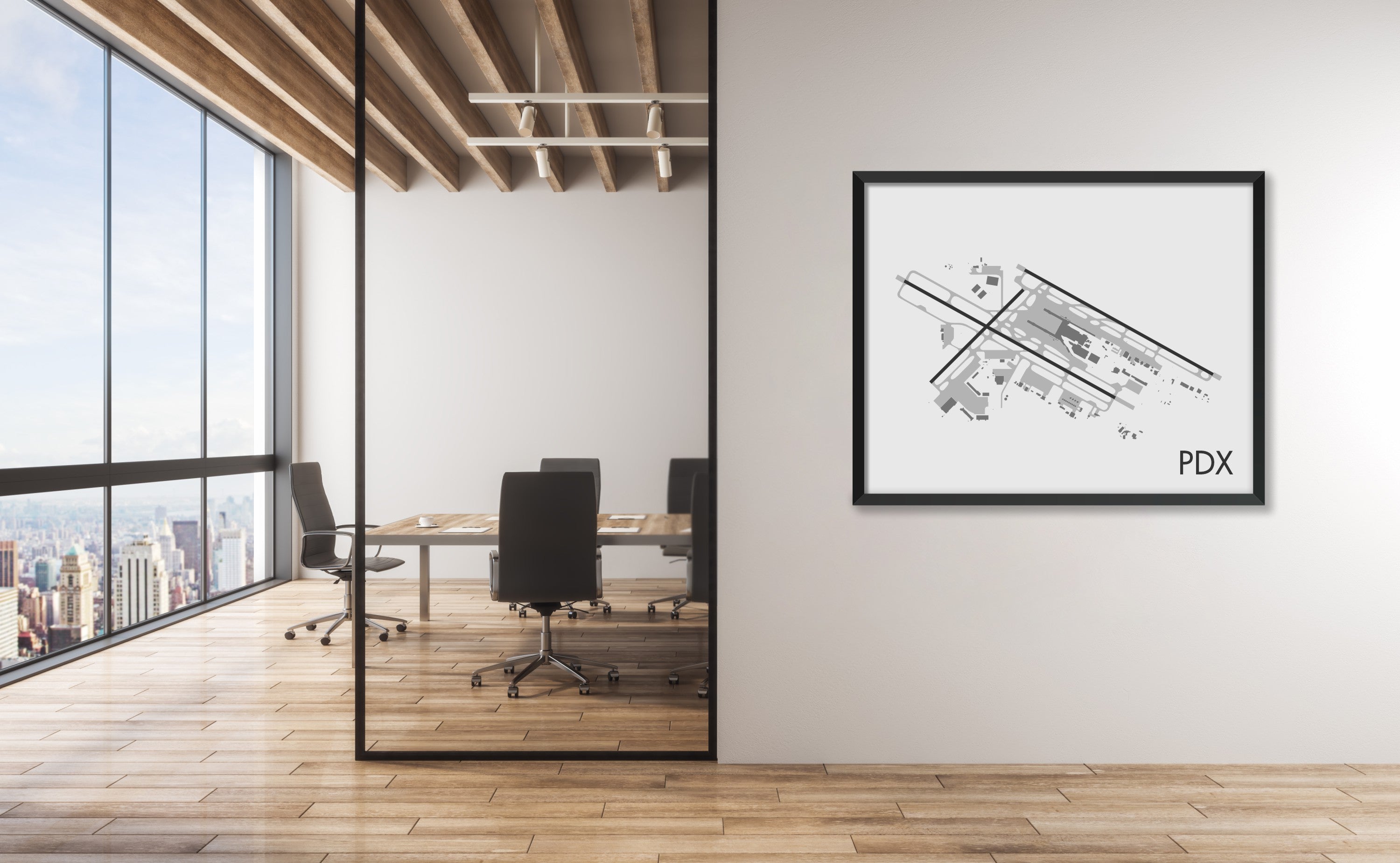 Portland International (PDX) Airfield Art Print