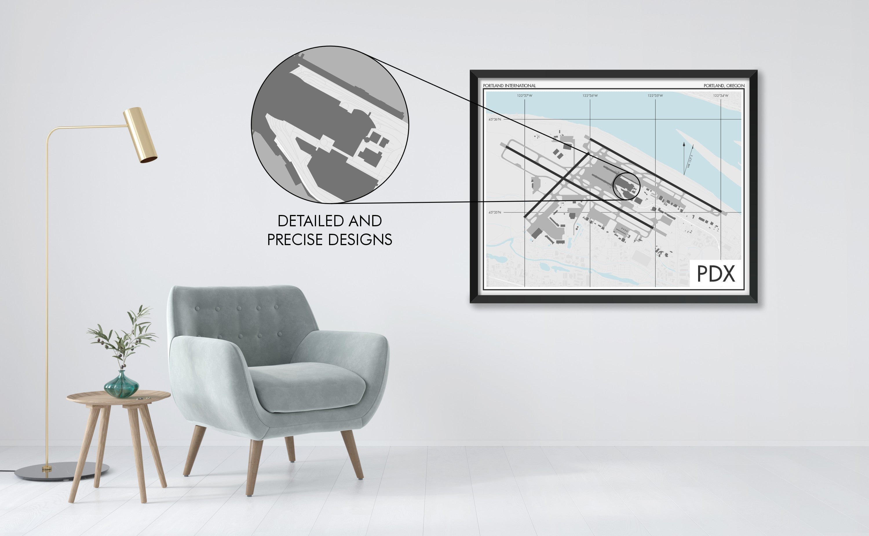 Portland International (PDX) Airfield Art Print