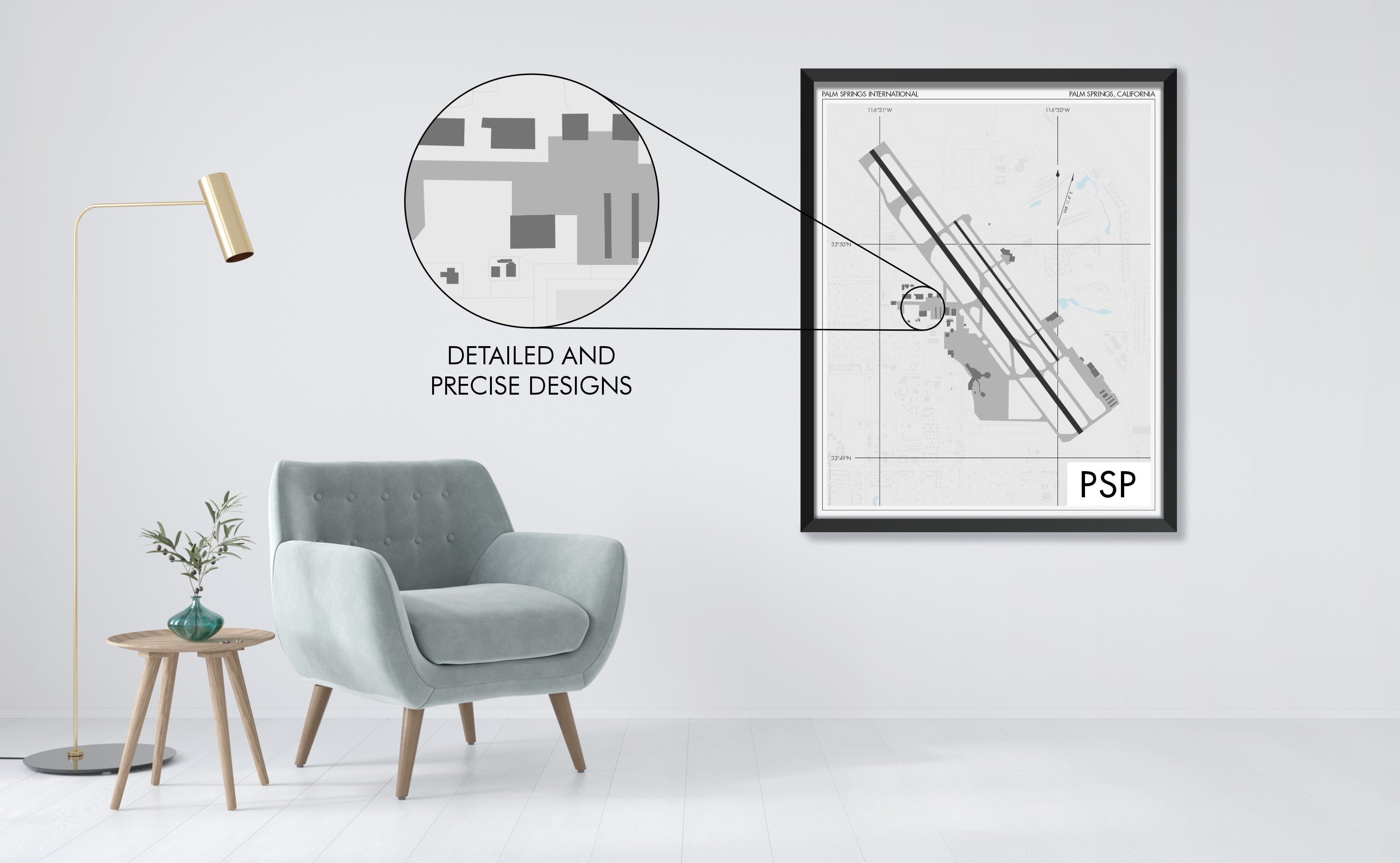Palm Springs International Airport (PSP) Art Print