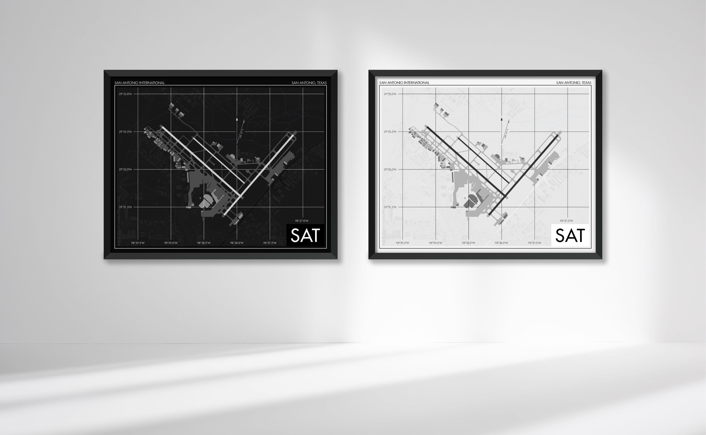San Antonio (SAT) Airfield Art Print