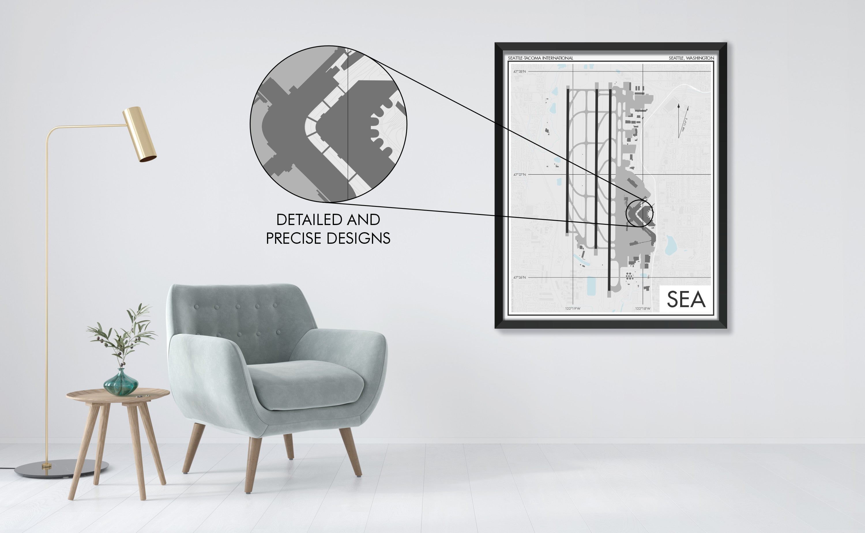 Seattle-Tacoma (SEA) Airport Art Print