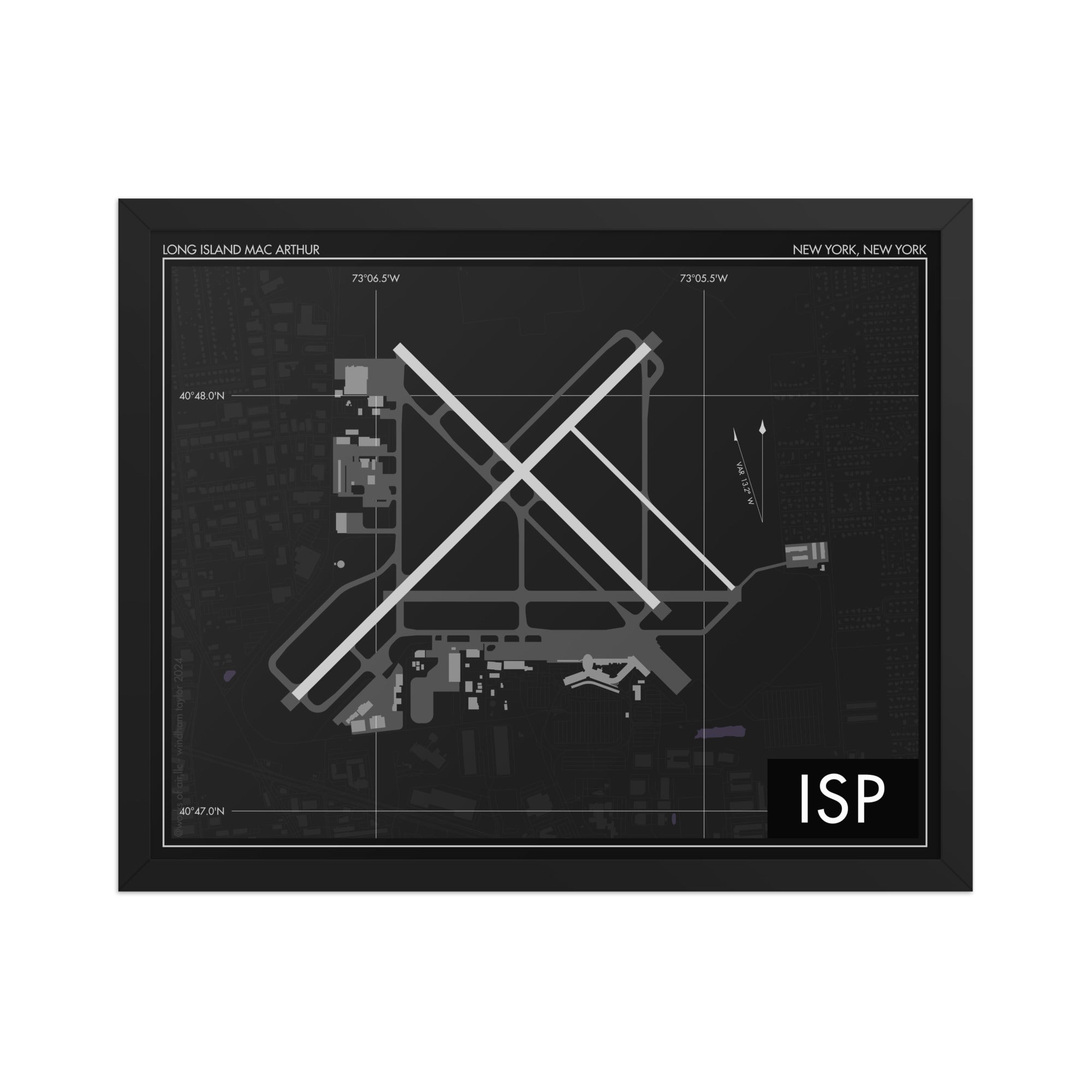 Long Island MacArthur Airport (ISP) Art Print