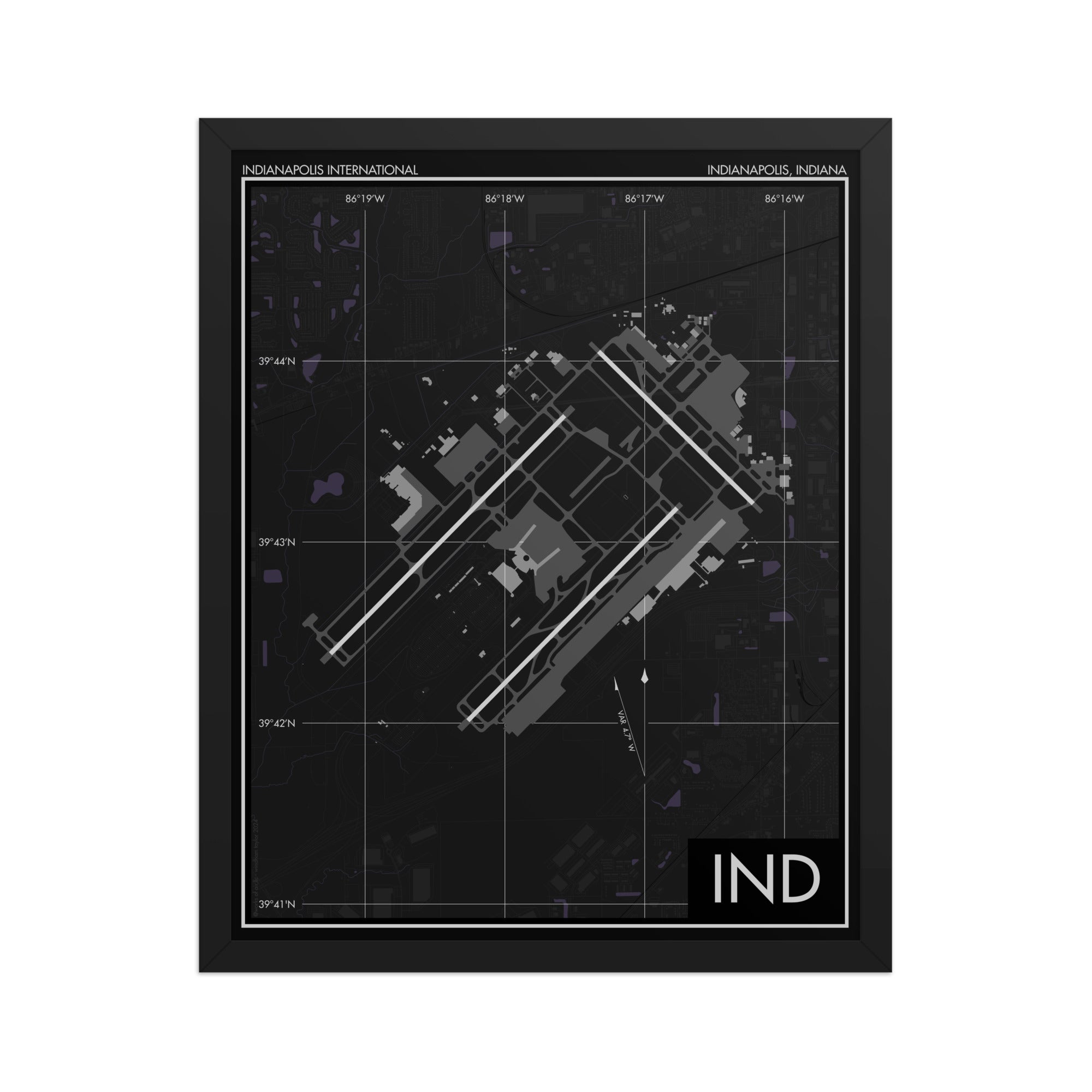 Indianapolis International Airport (IND) Art Print