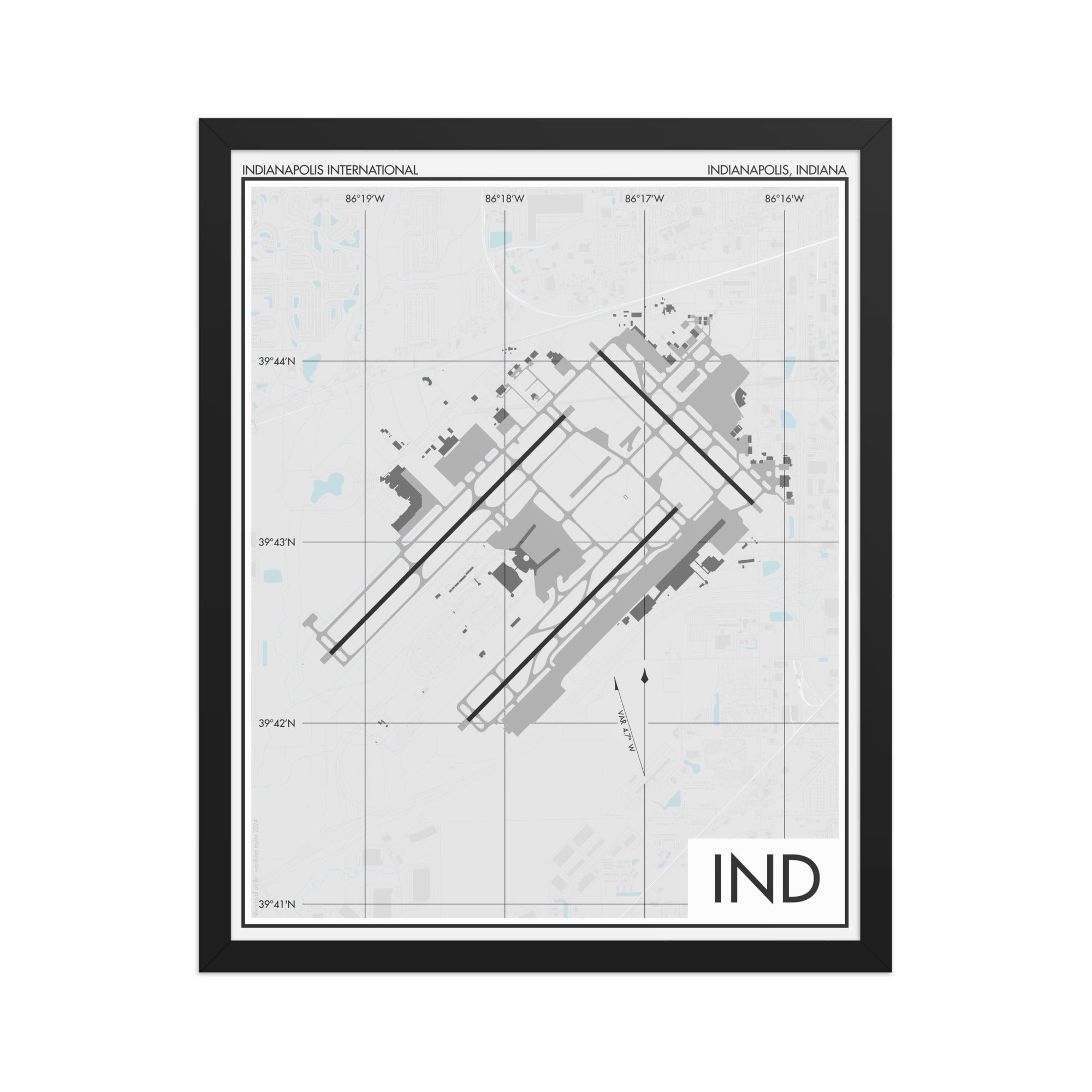 Indianapolis International Airport (IND) Art Print