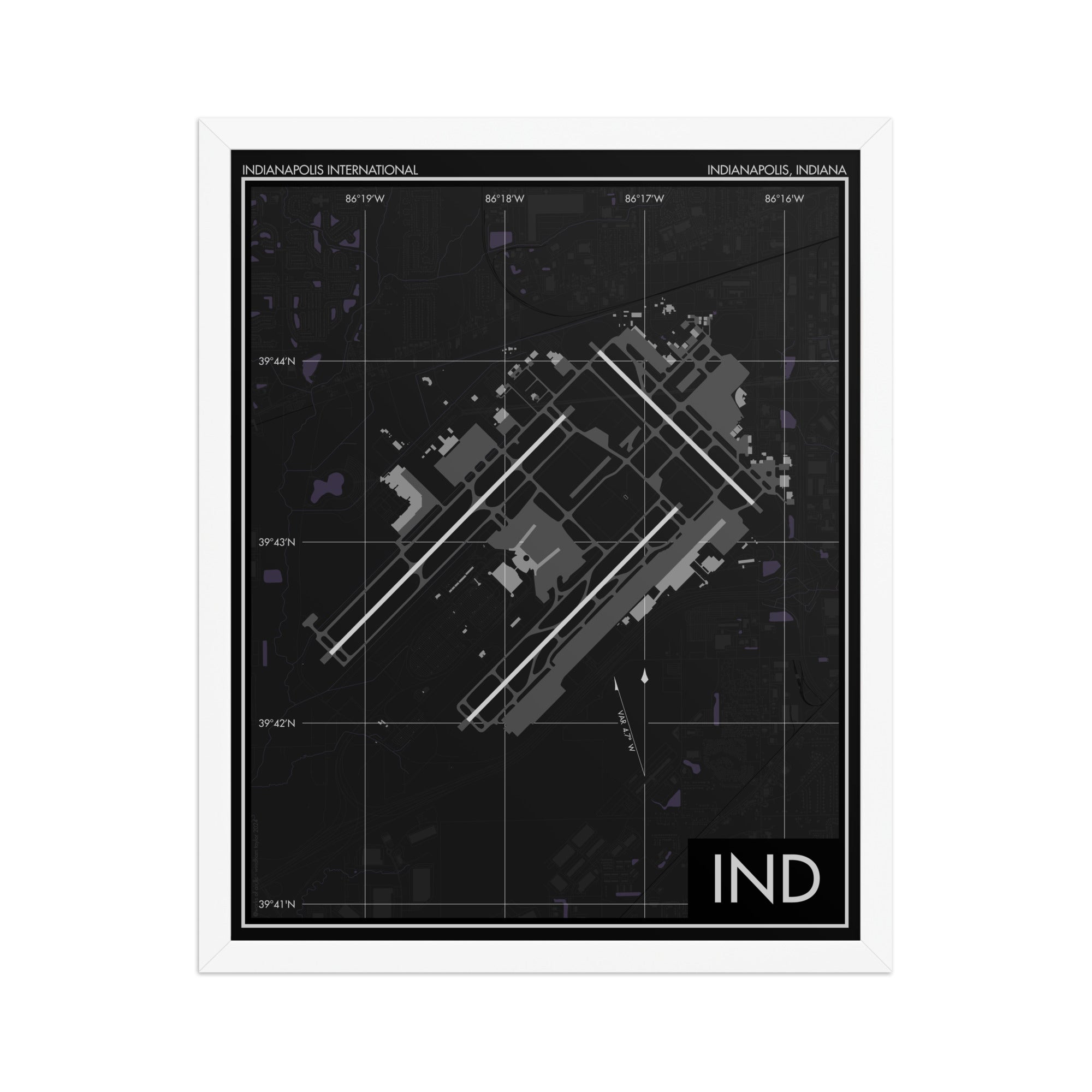 Indianapolis International Airport (IND) Art Print