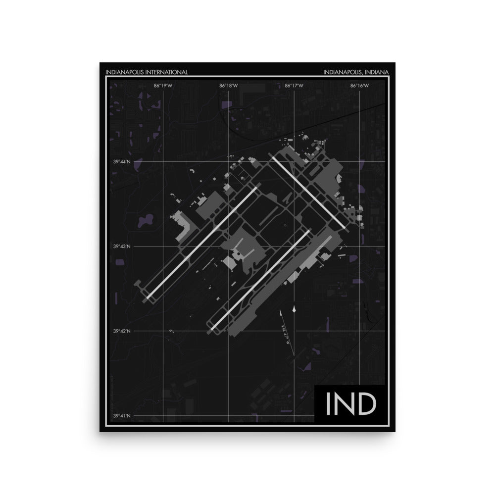 Indianapolis International Airport (IND) Art Print