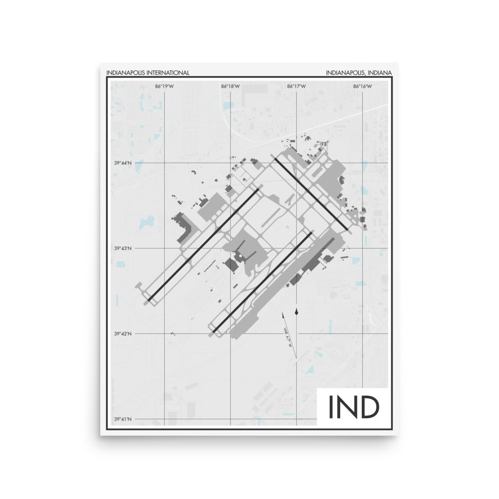 Indianapolis International Airport (IND) Art Print
