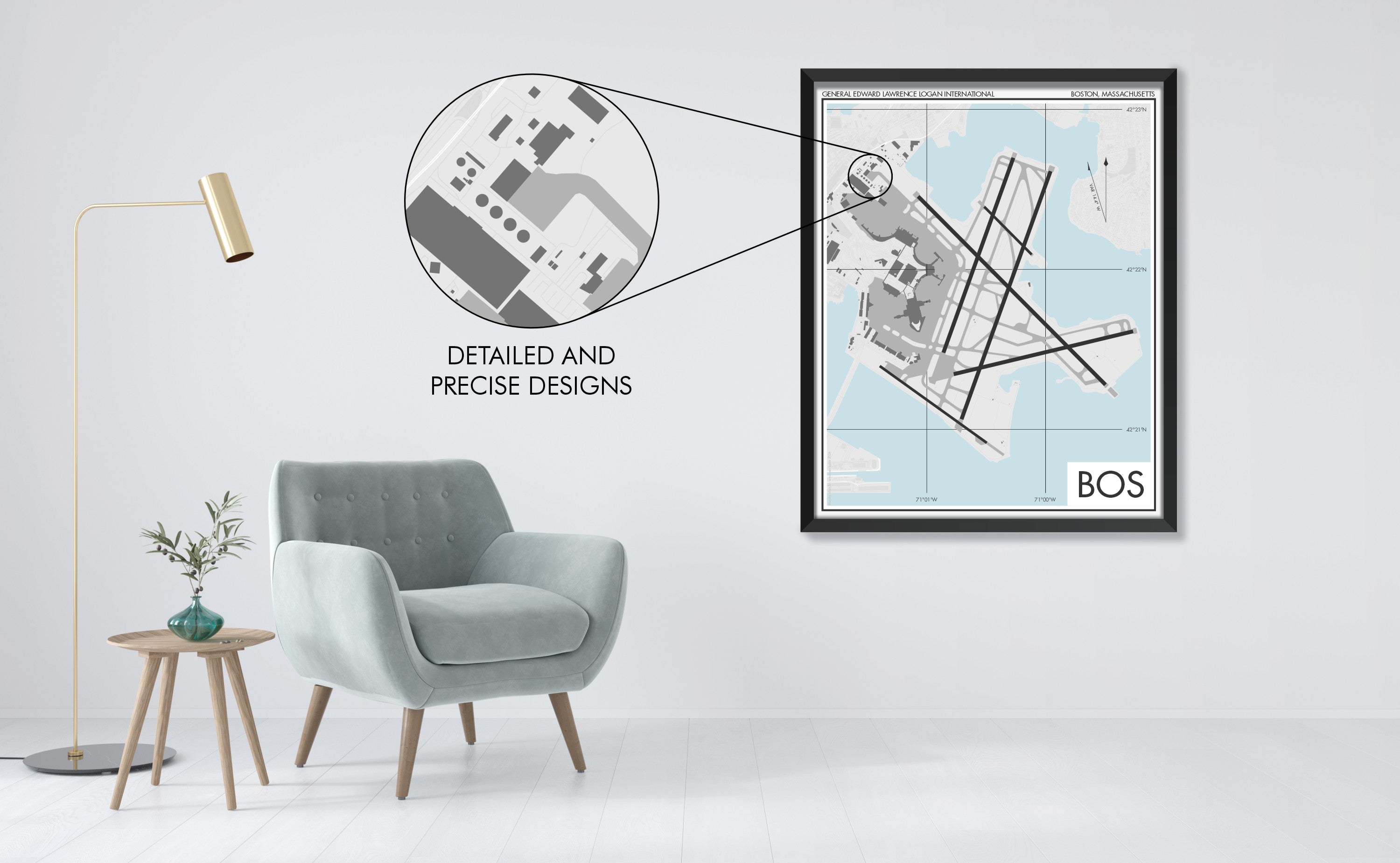 Boston Logan International Airport (BOS) Art Print
