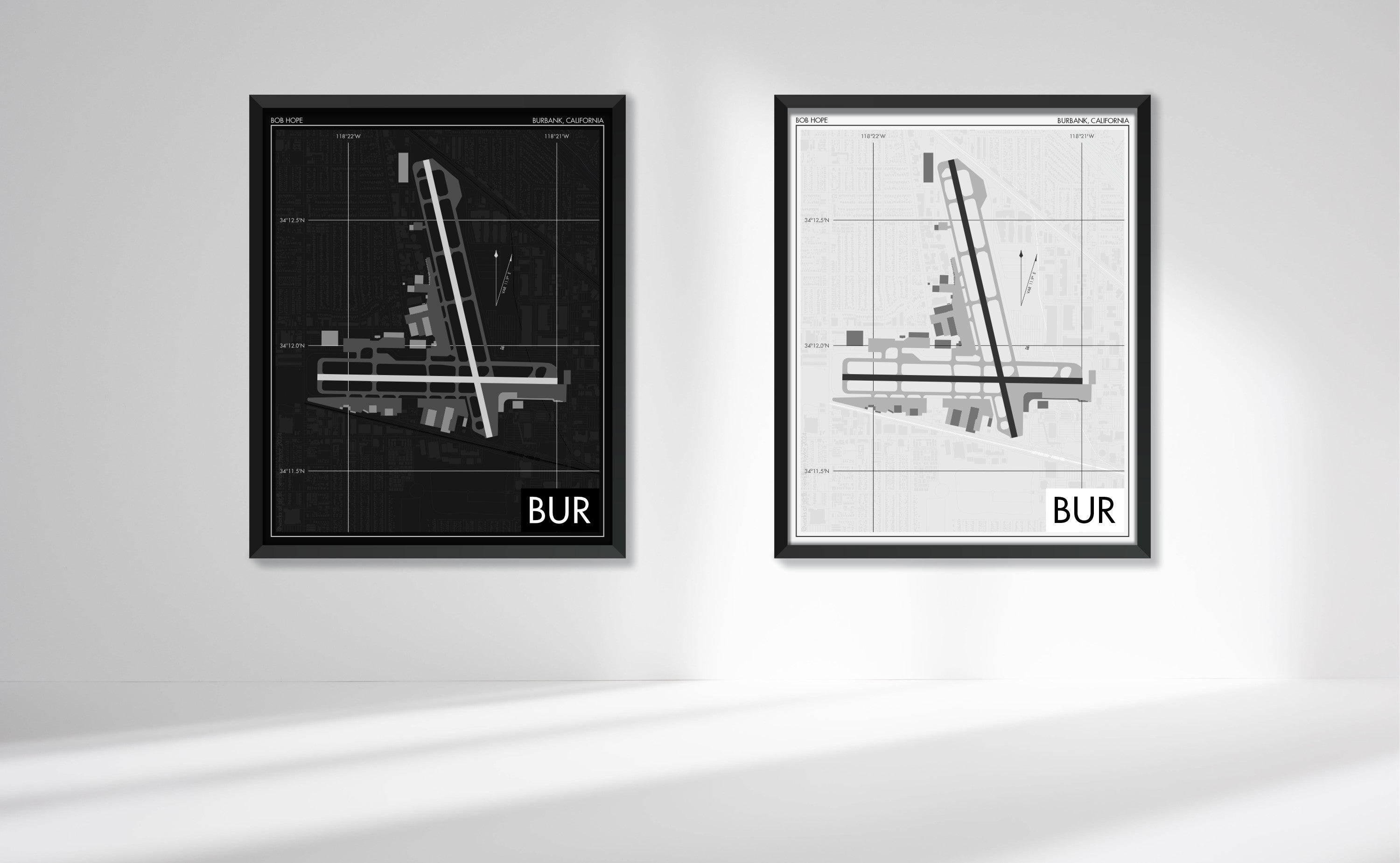 Hollywood Burbank Bob Hope Airport (BUR) Art Print