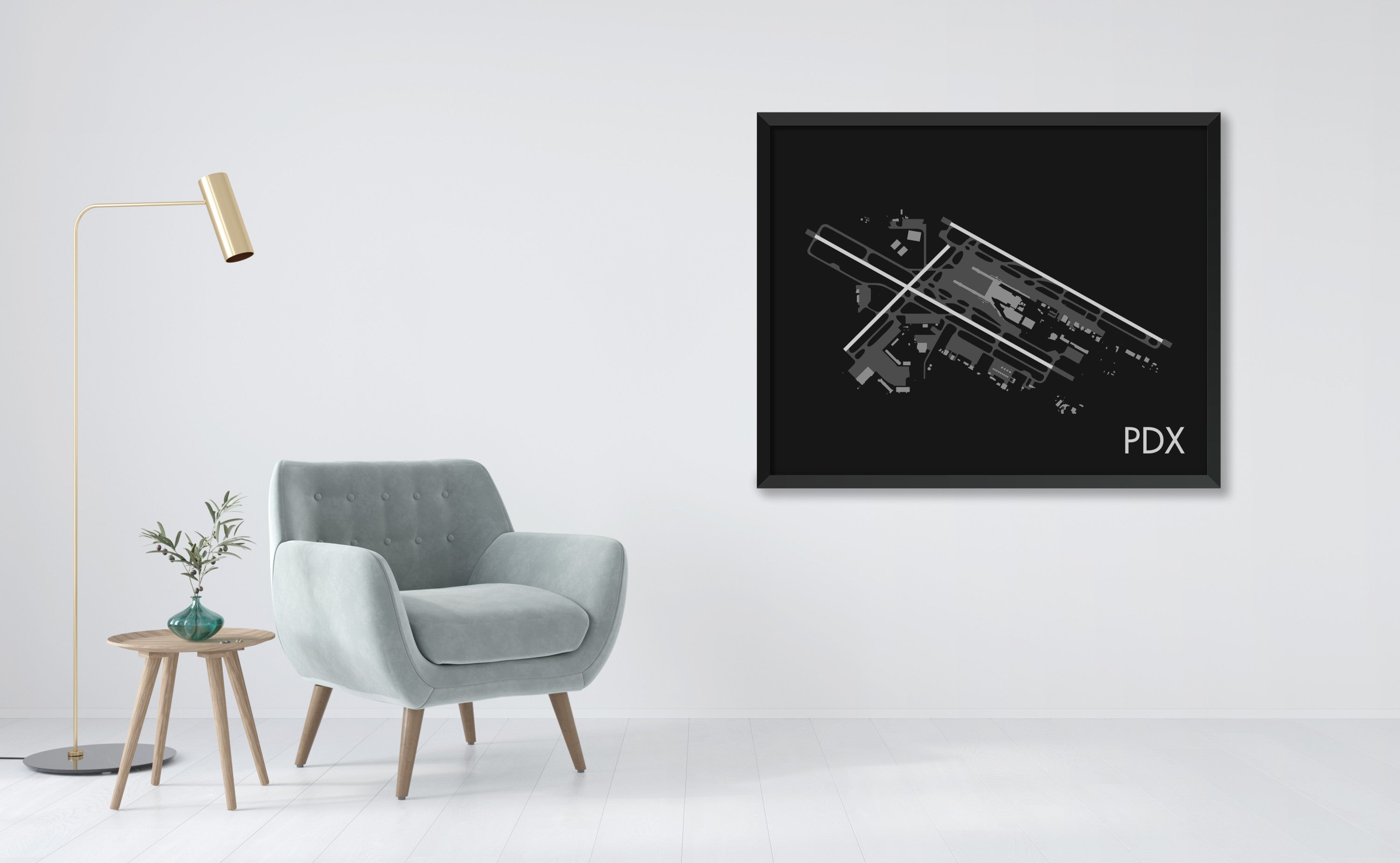 Portland International (PDX) Airfield Art Print