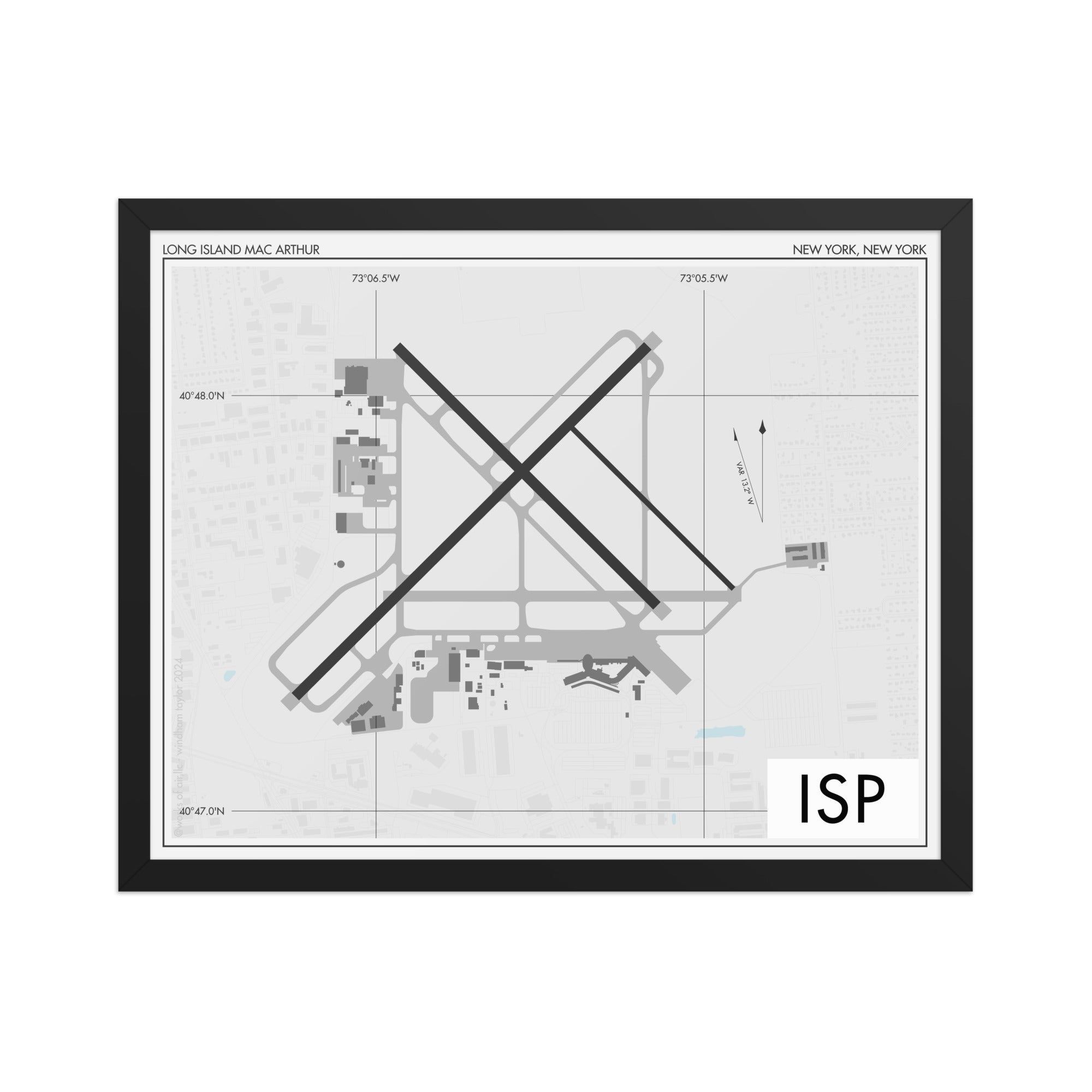 Long Island MacArthur Airport (ISP) Art Print