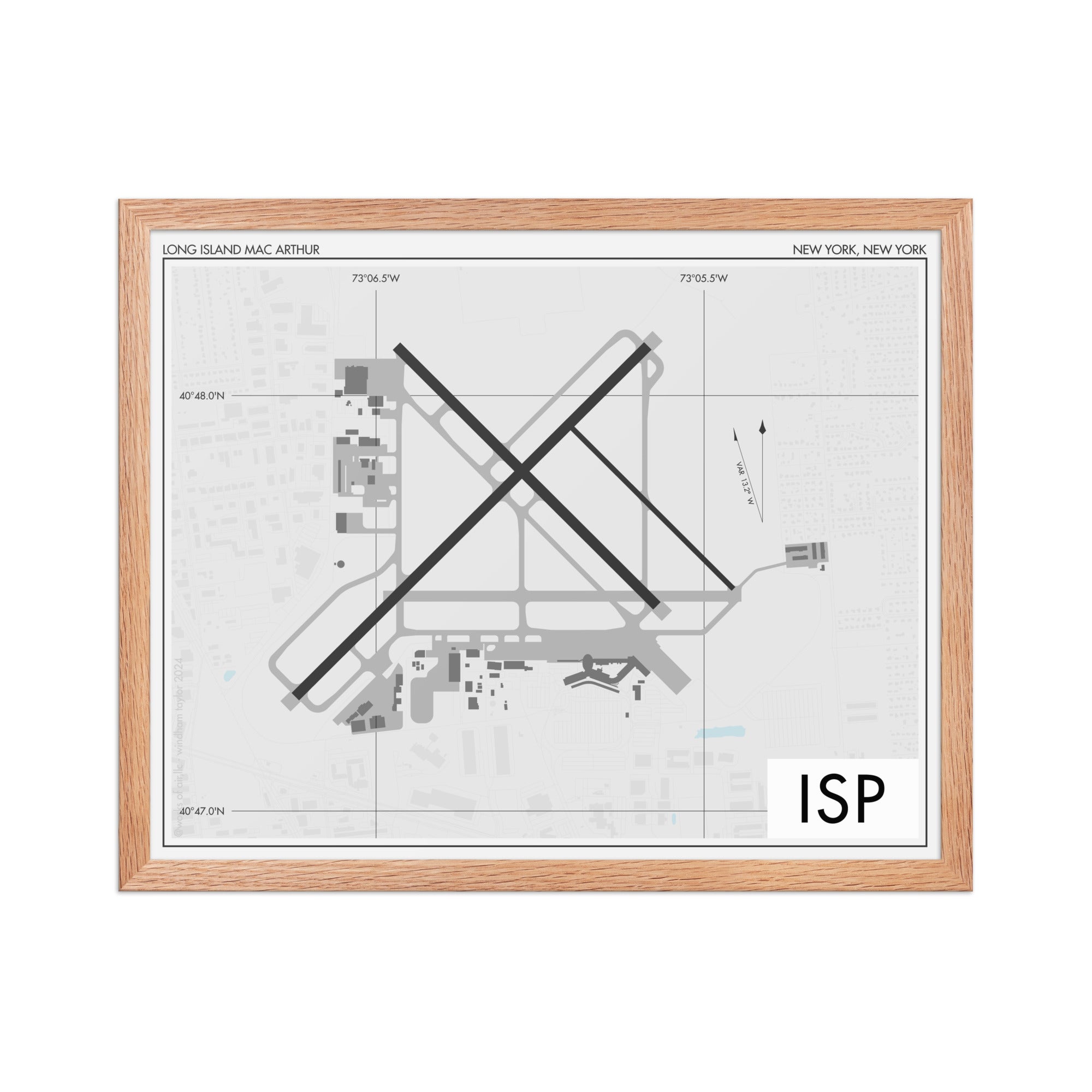 Long Island MacArthur Airport (ISP) Art Print