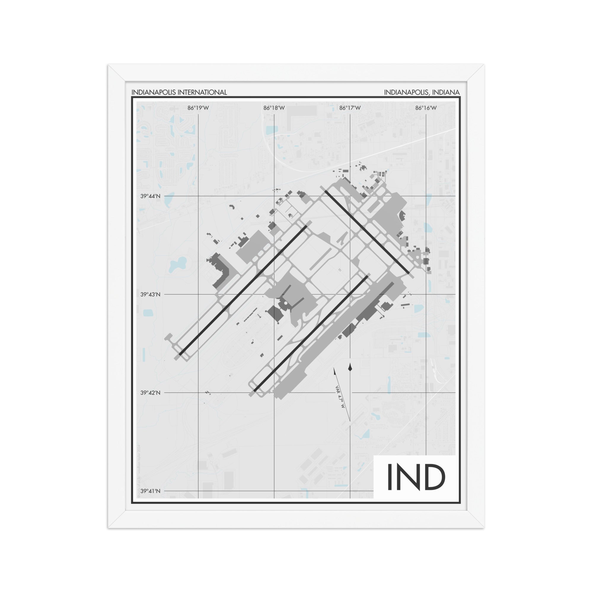 Indianapolis International Airport (IND) Art Print